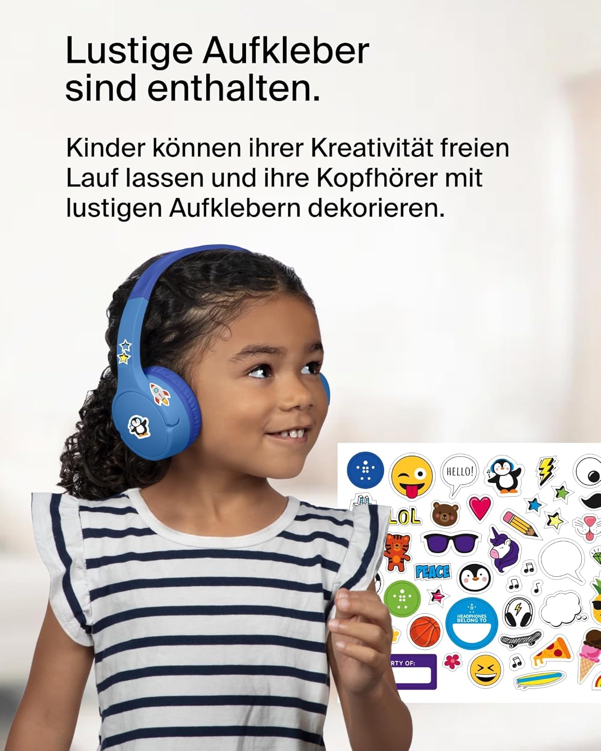 SoundForm Mini Kinderkopfhörer mit Mikrofon, Blau