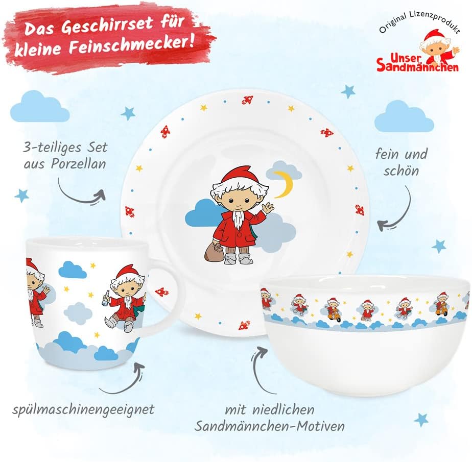 Sandmännchen-Kindergeschirrset
