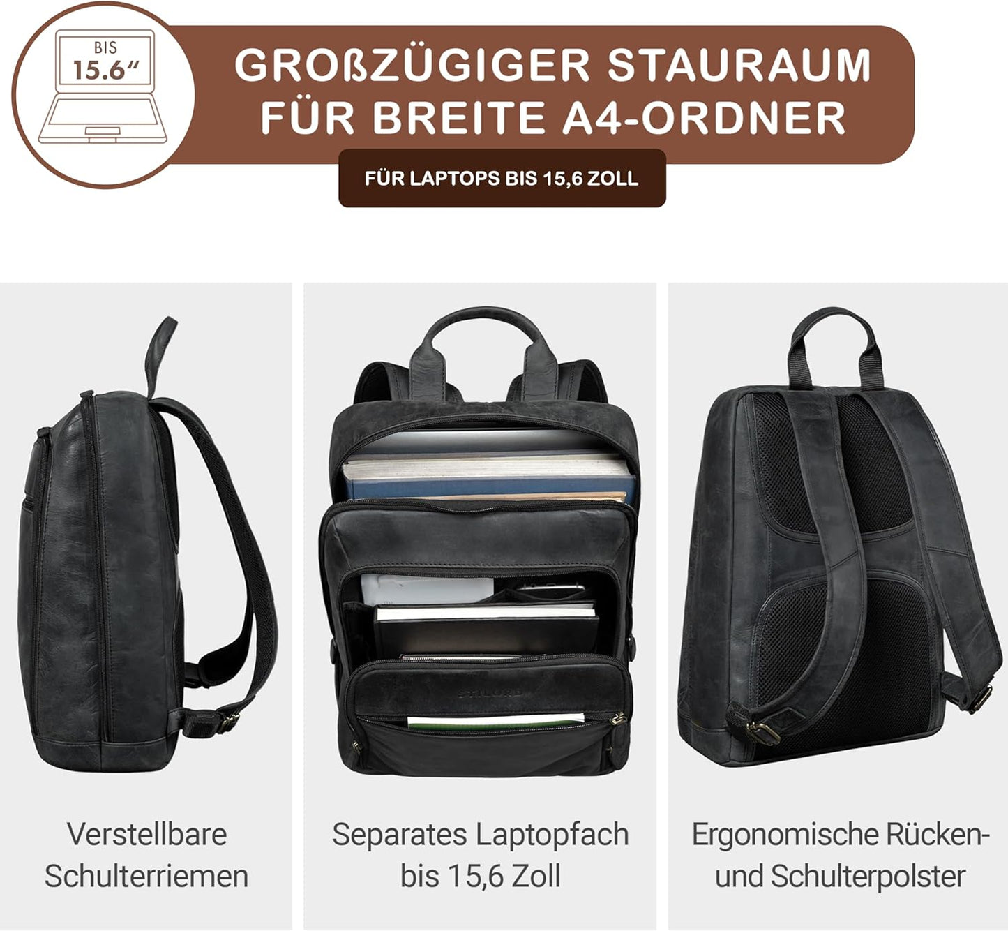 Watson Laptoprucksack, Anthrazit