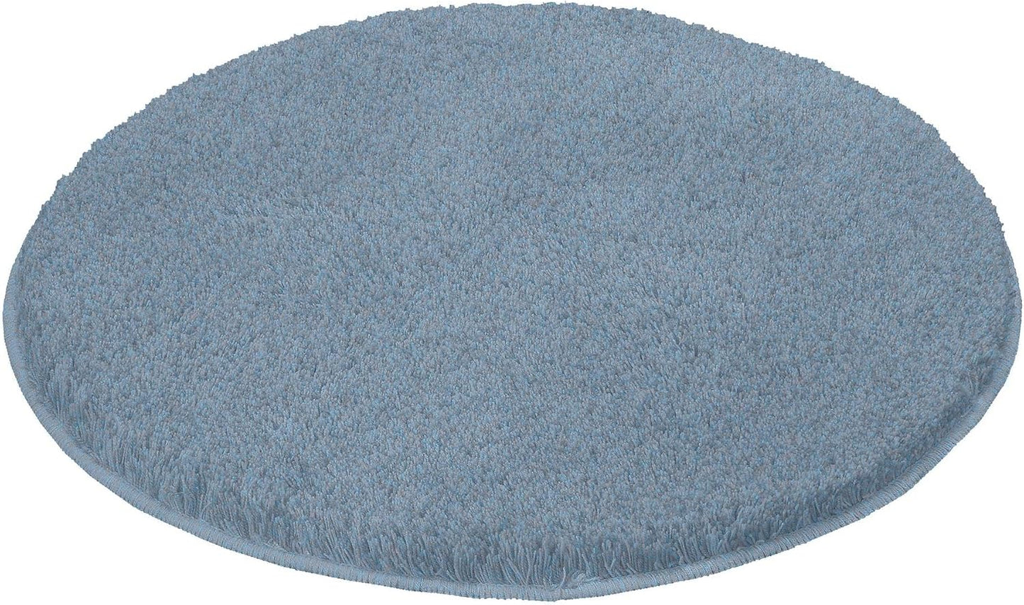 Runder Badteppich Relax, Stahlblau 100 cm (Rund)