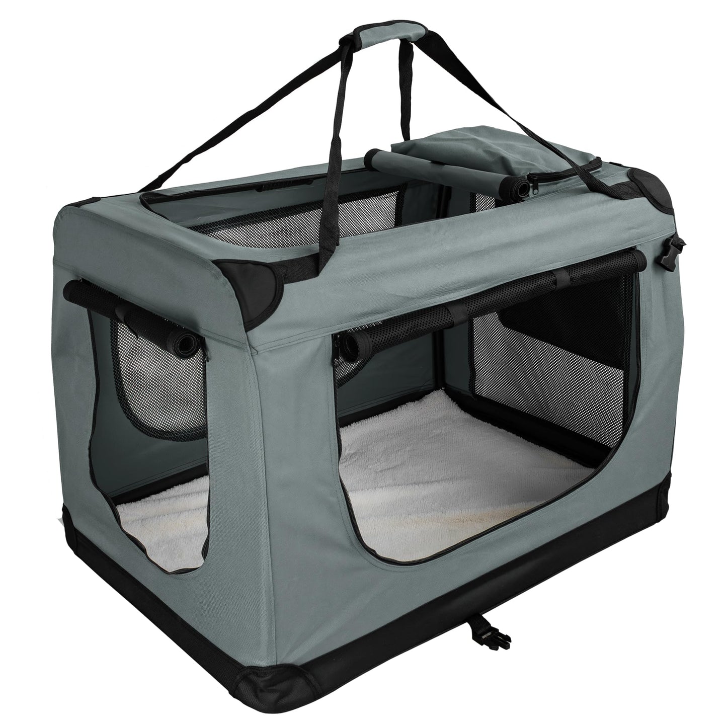 Faltbare Transportbox für Haustiere, L 82 x B 57 x H 58 cm