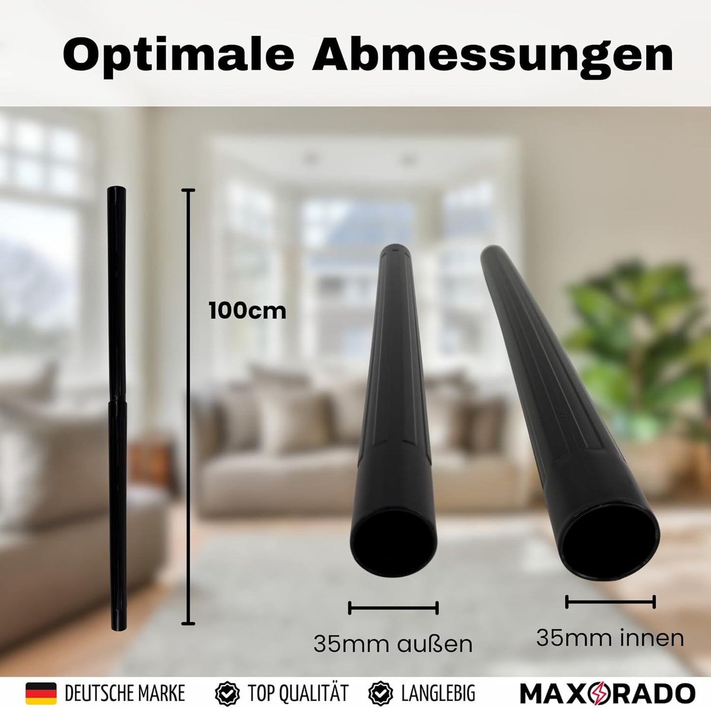 2 Stück Staubsauger-Verlängerungsrohr für Kärcher WD-Serie