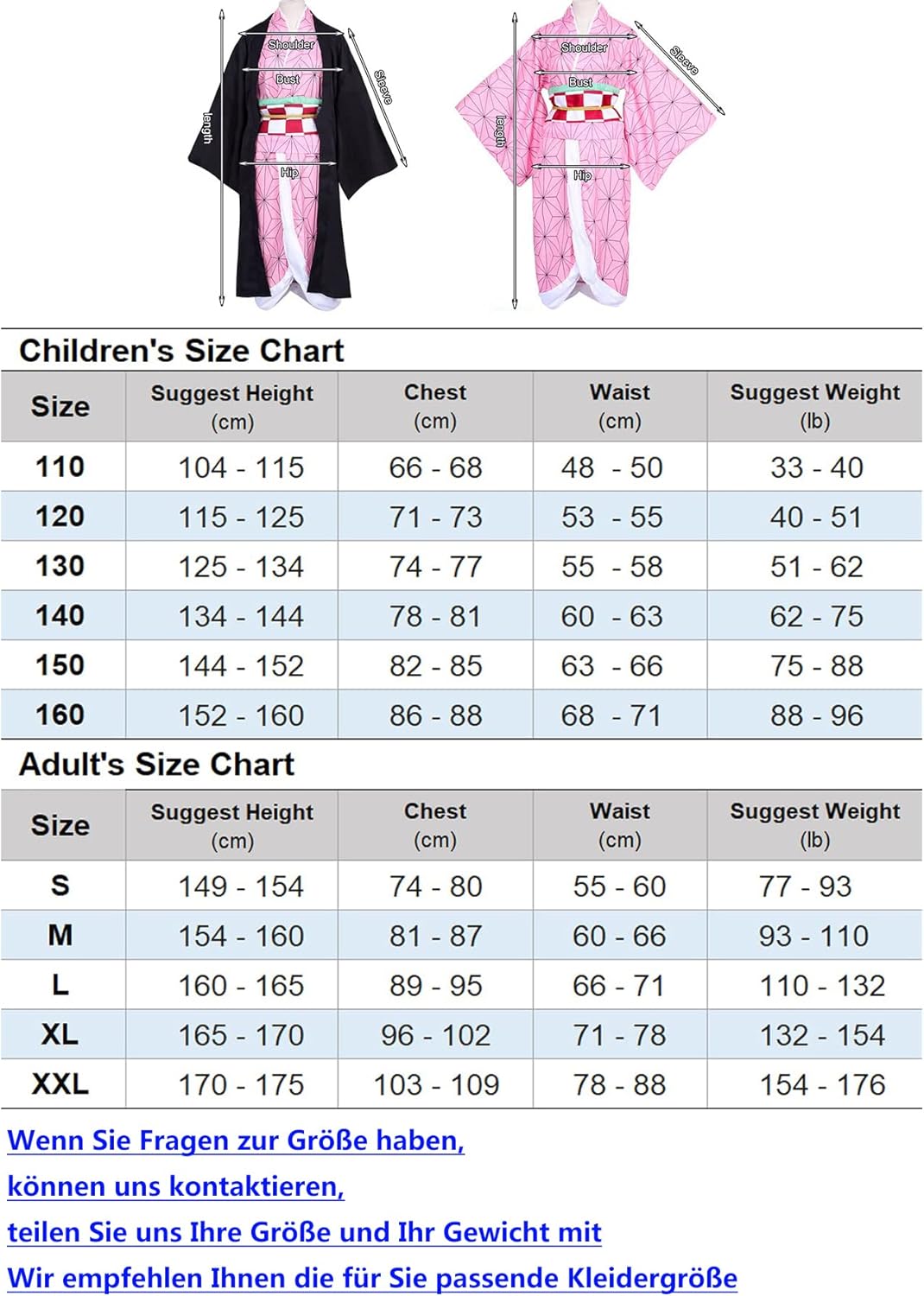Kimono Kostüm Set, Adult S