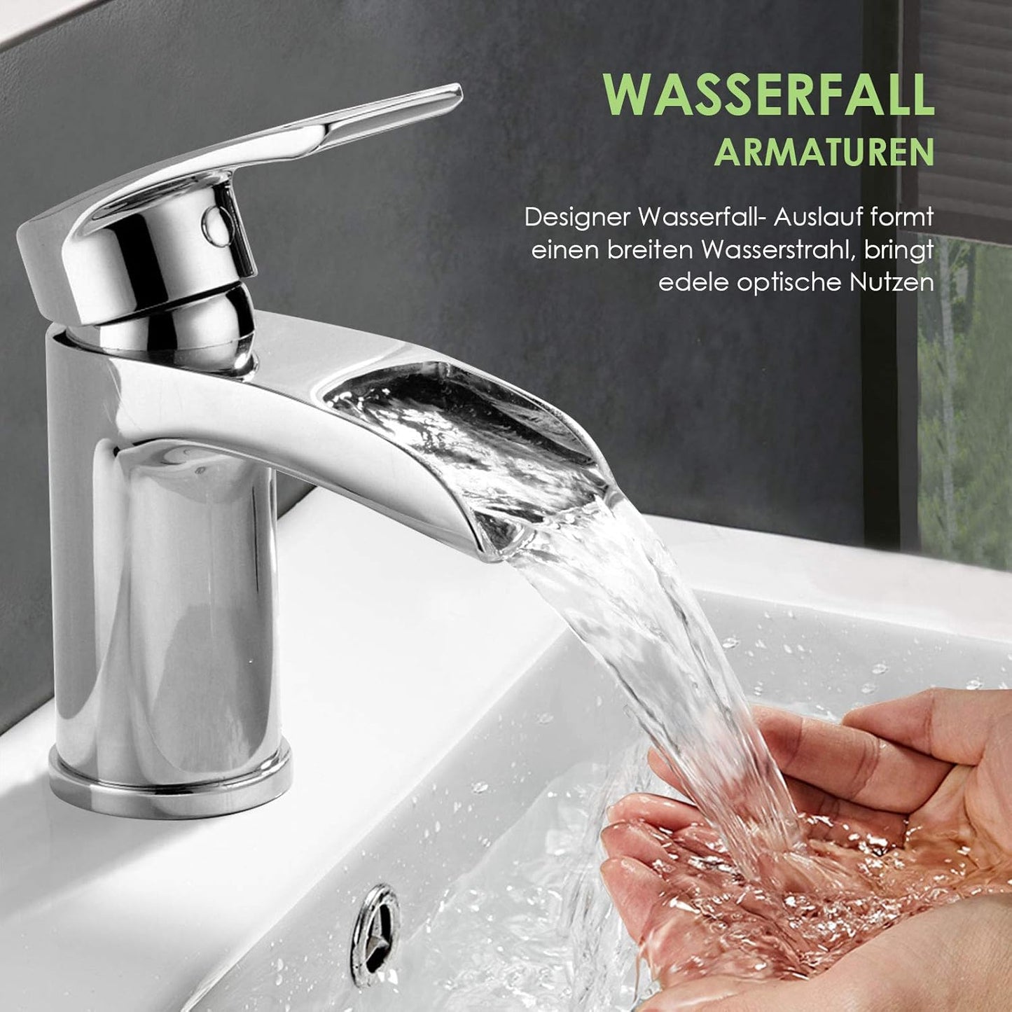 NT08B Wasserfall Waschtischarmatur