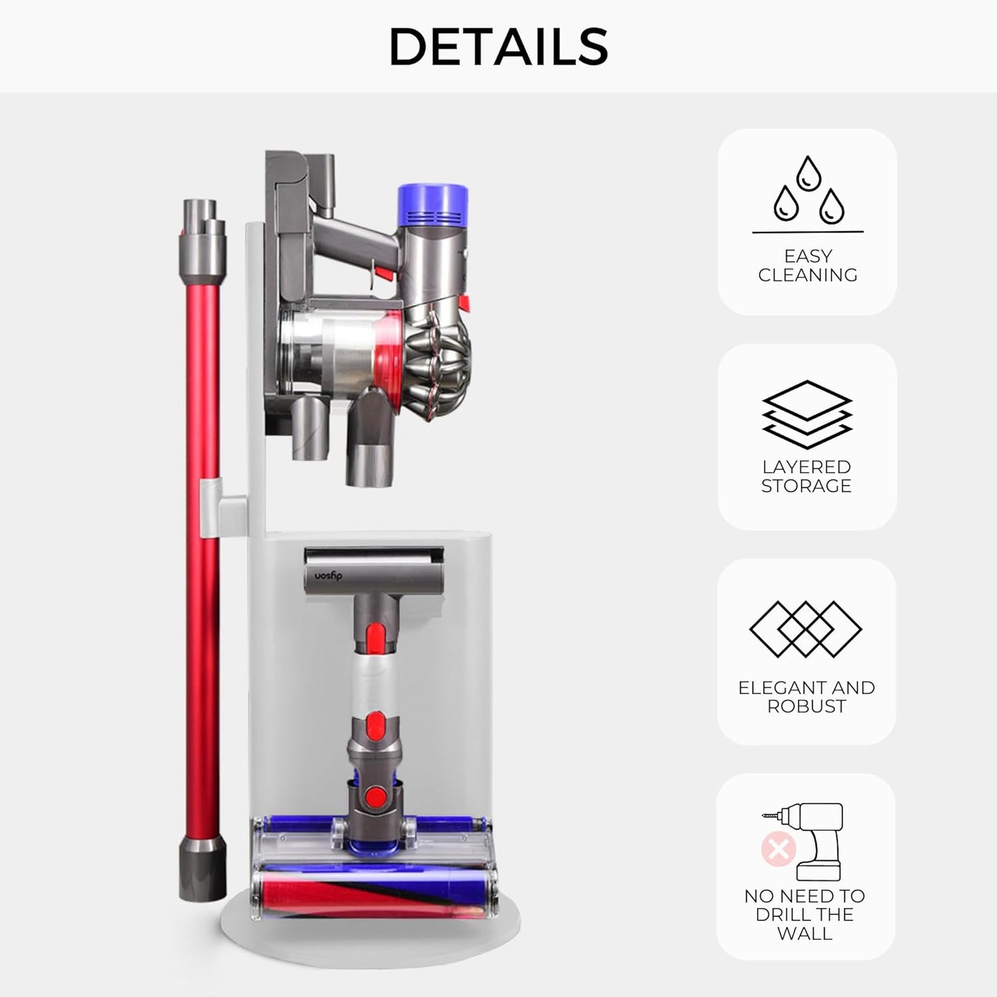 Staubsaugerhalterung für Dyson V6-V15, DC30-DC74, S4799