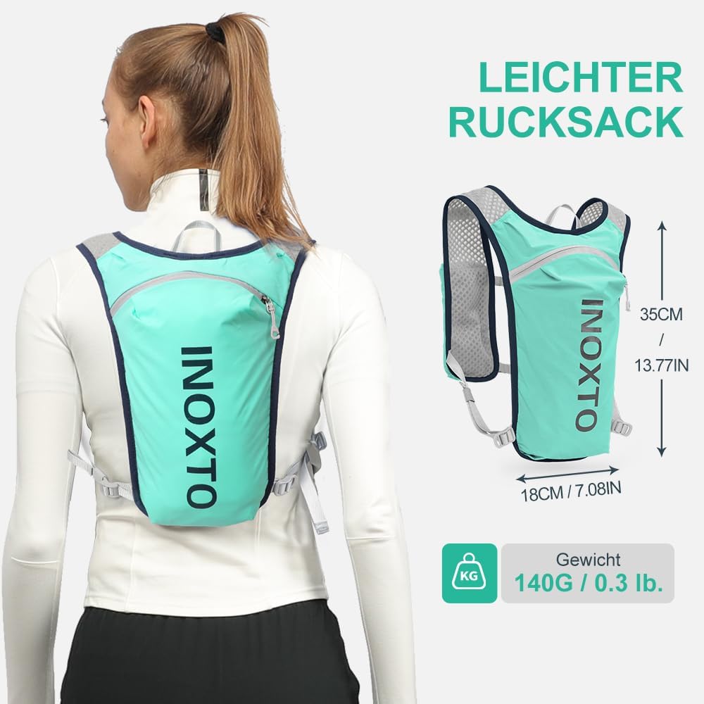 Trinkrucksack mit 1.5l Wasserblase, Hellgrün Standard
