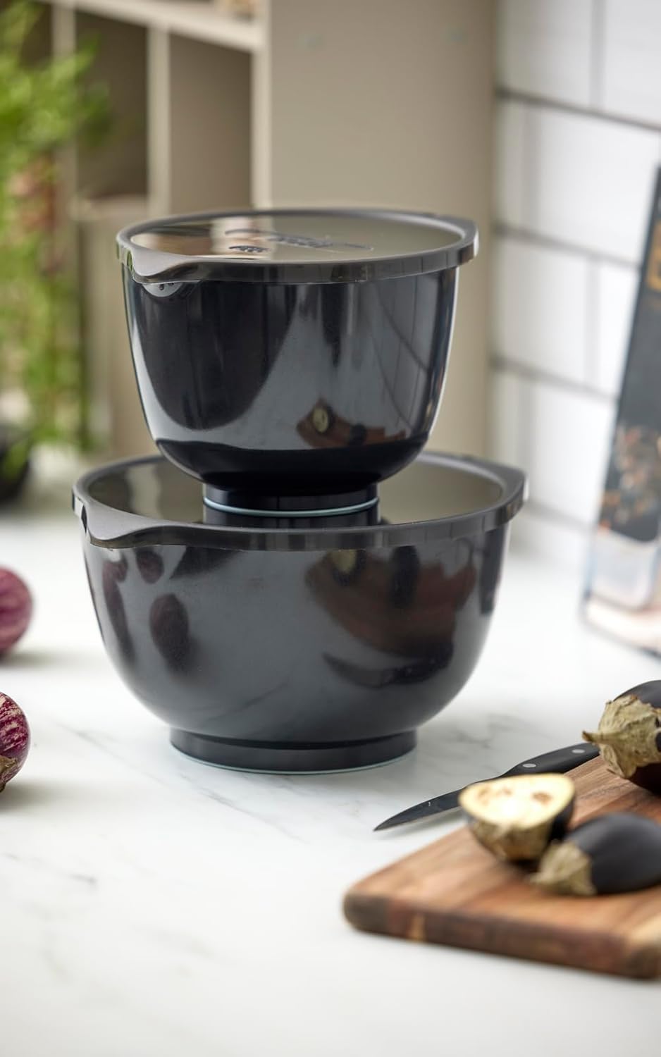 4-teiliges Rührschüssel-Set Margrethe, One Size Carbon Black