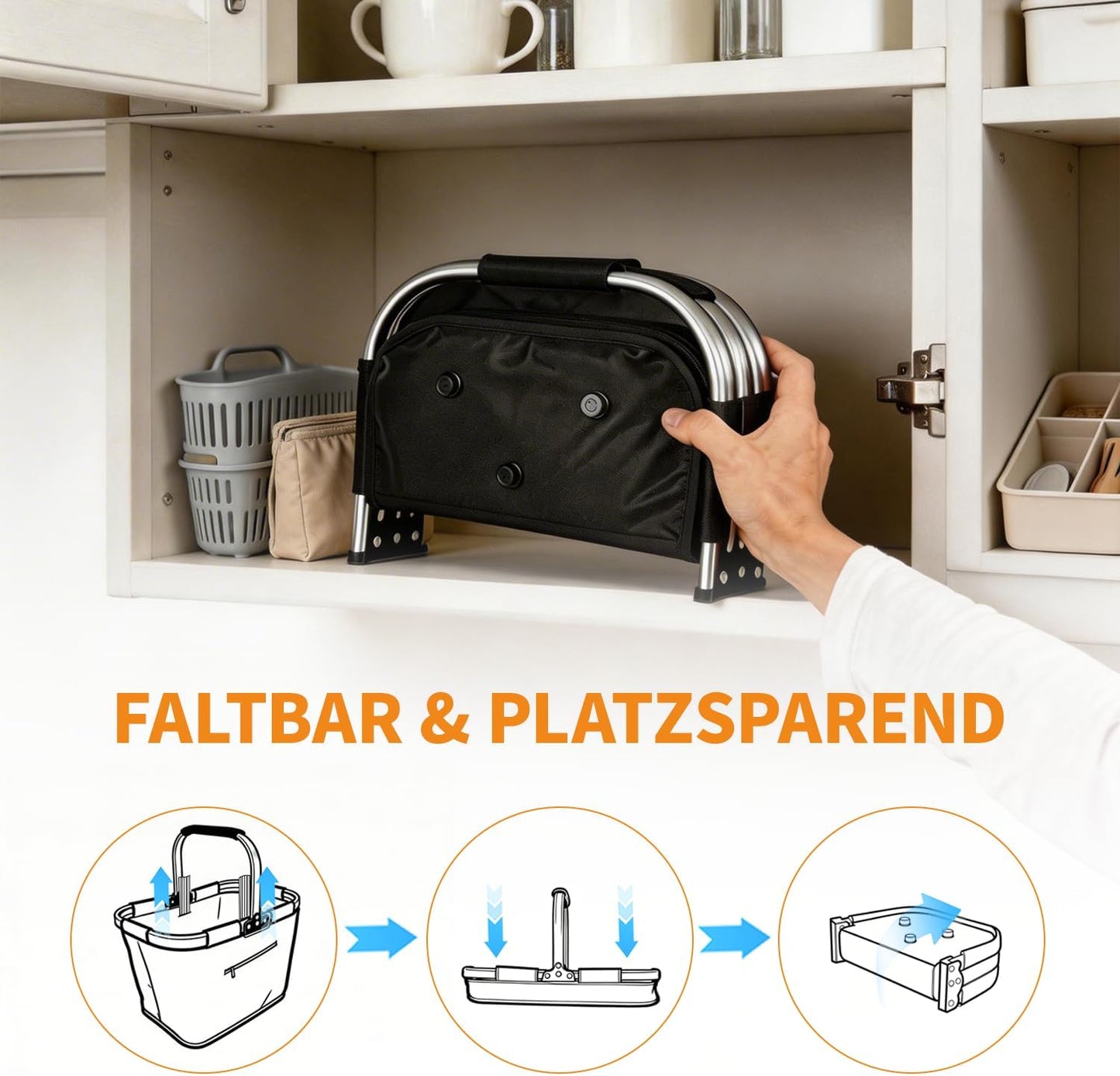 Faltbarer Einkaufskorb, 35L