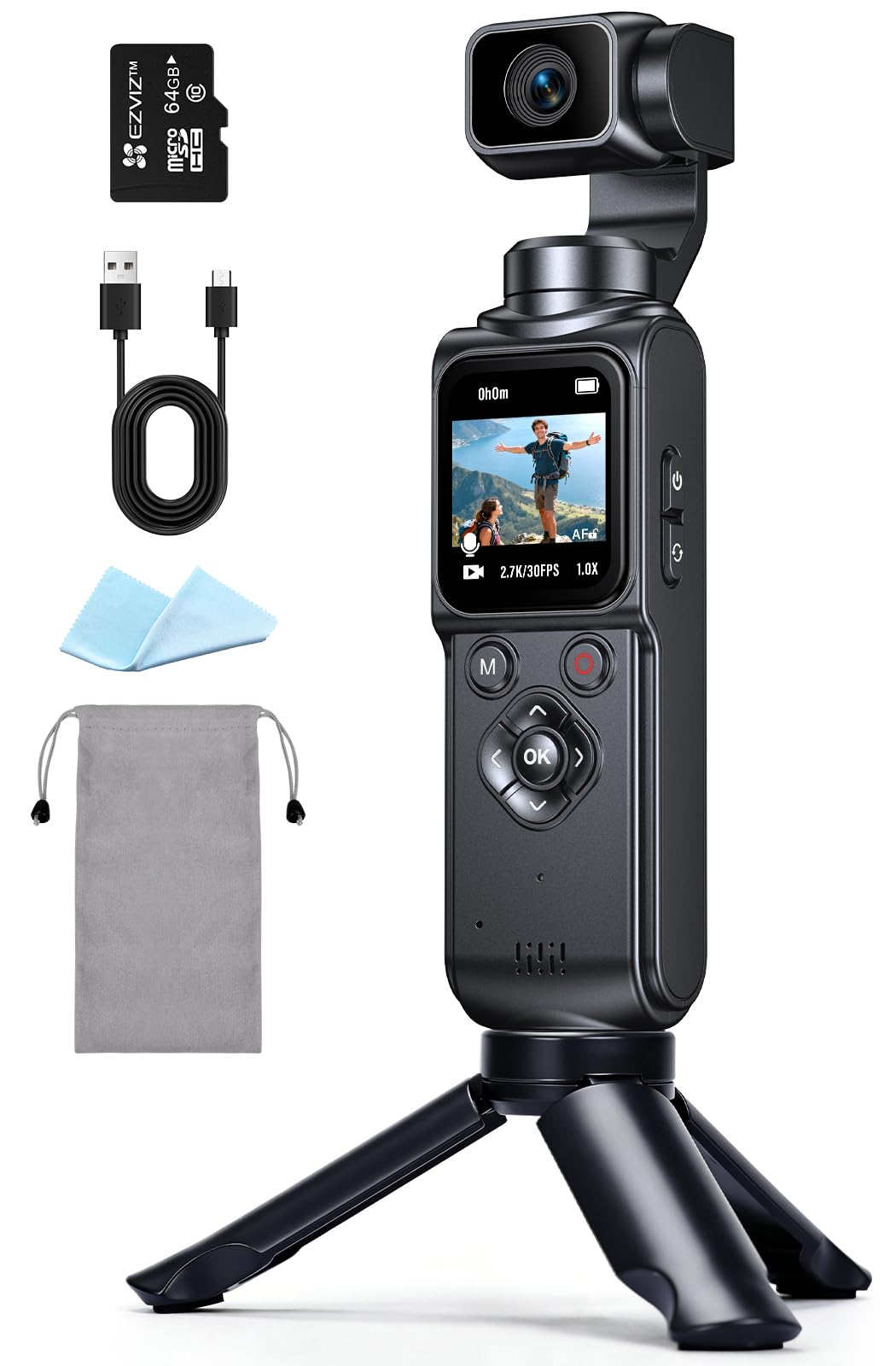 4K Actionkamera mit 2-Achsen-Stabilisierung