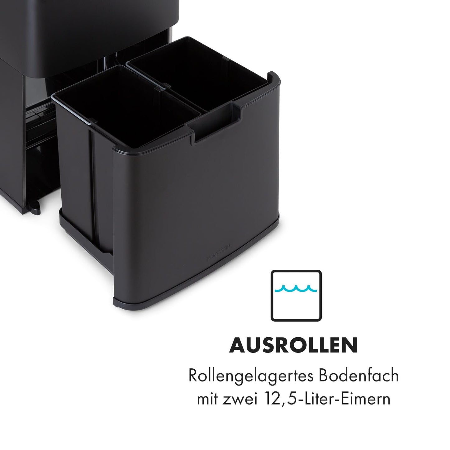 Royal Trash Sensor-Mülleimer, Mattschwarz