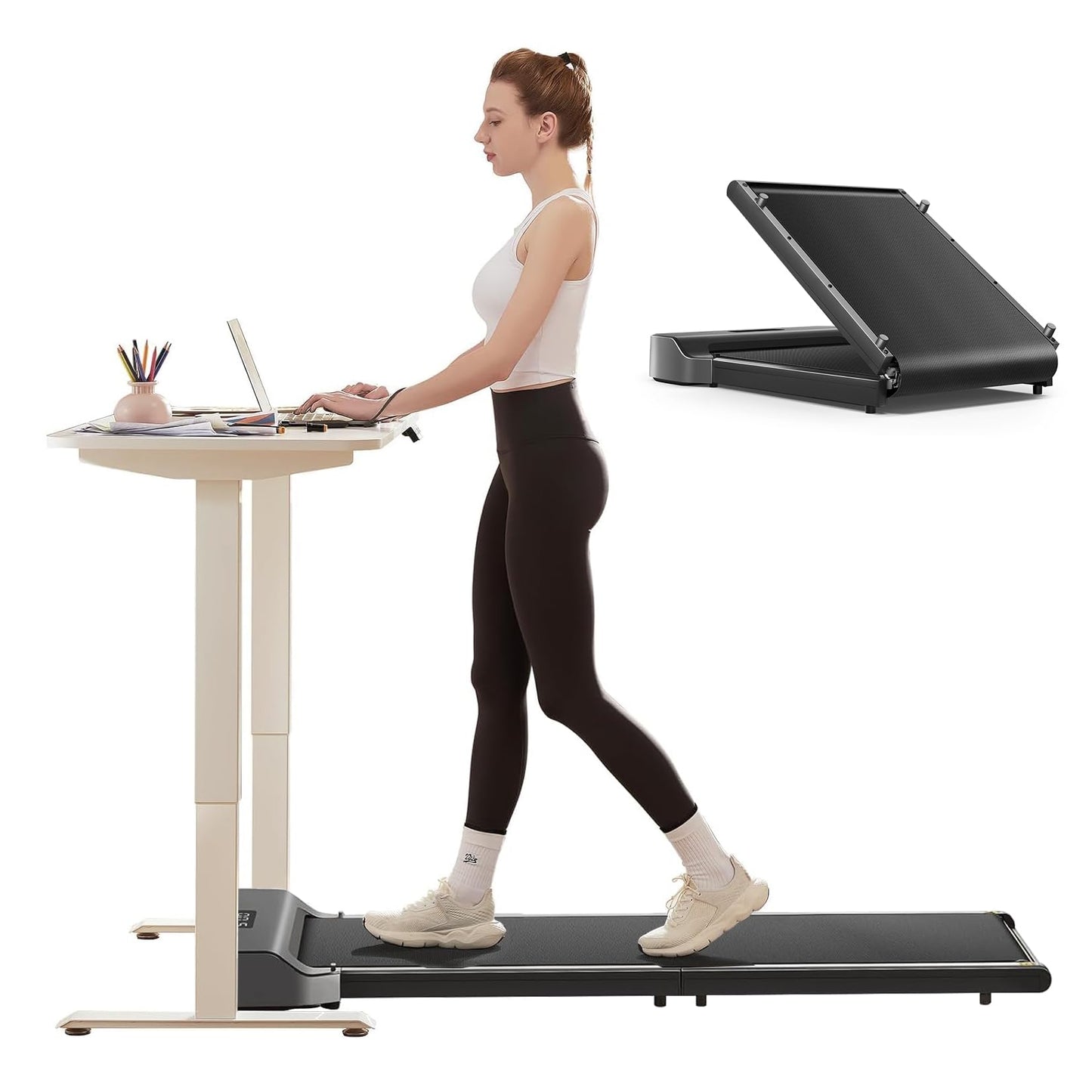 Klappbares Z1 WalkingPad Hybrid+ Laufband, Z1: 110kg max. Tragkraft & 6km/h & 0.75hp