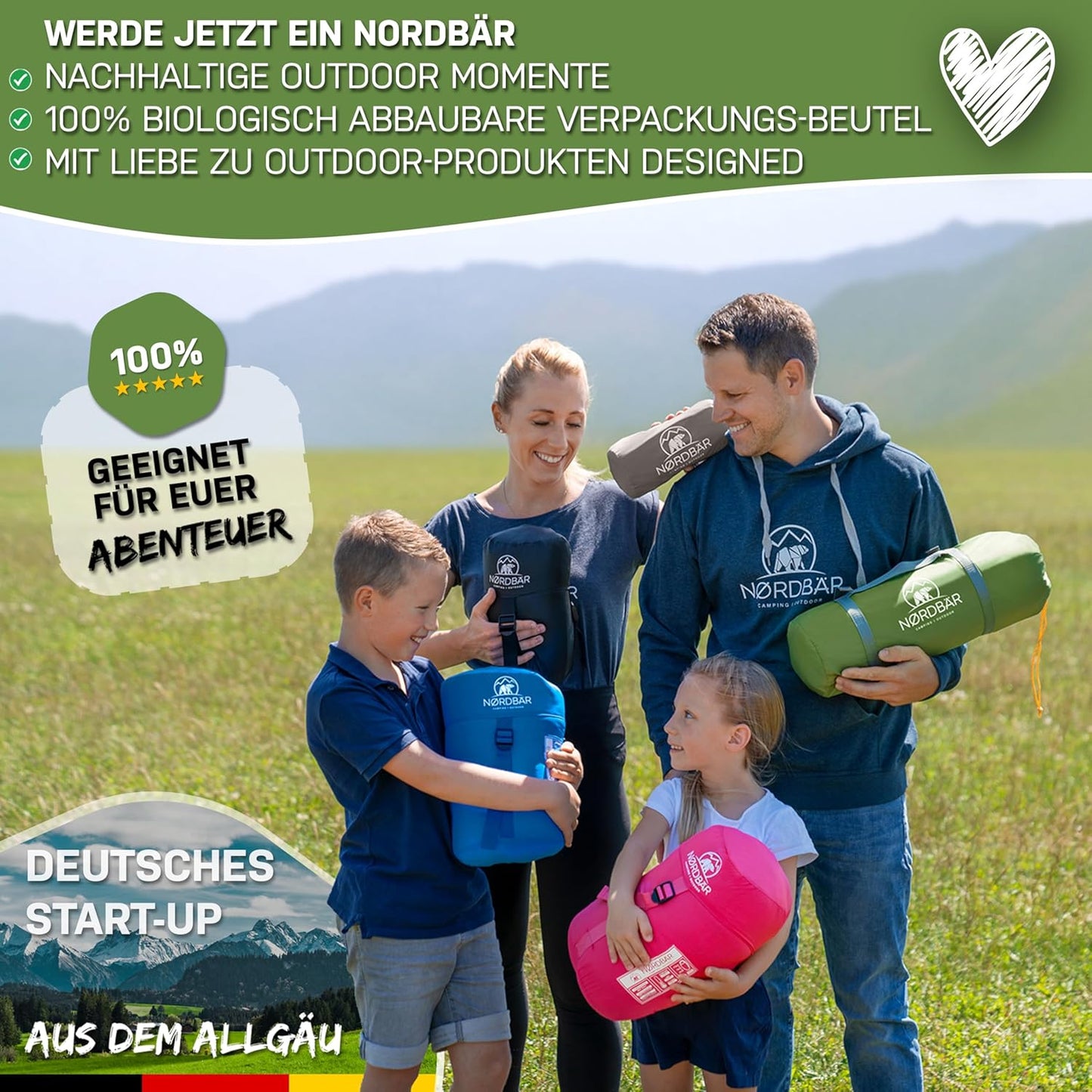 Mumienschlafsack für 3 Jahreszeiten, Blau 3 Jahreszeiten - 1500g