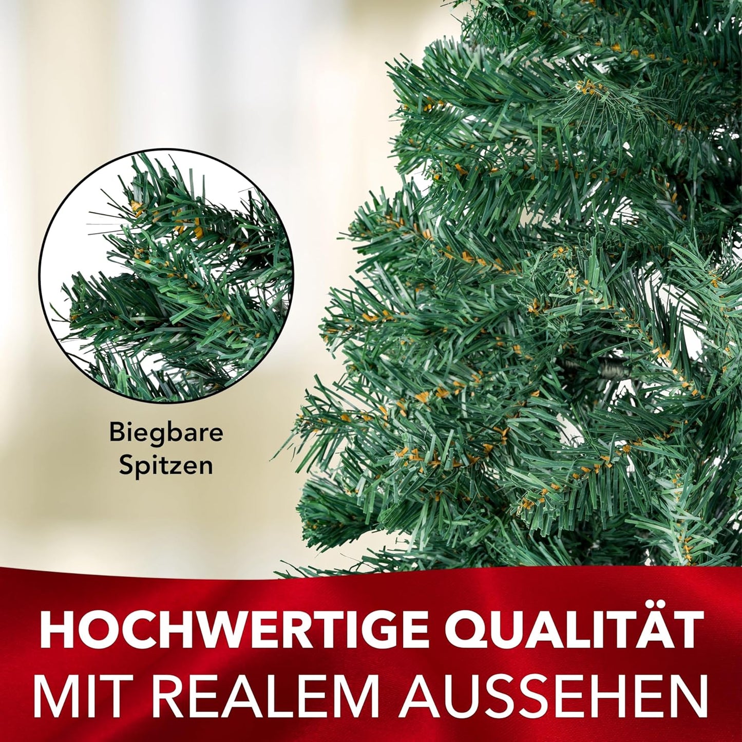 Künstlicher Weihnachtsbaum mit Ständer, 120 cm Grün