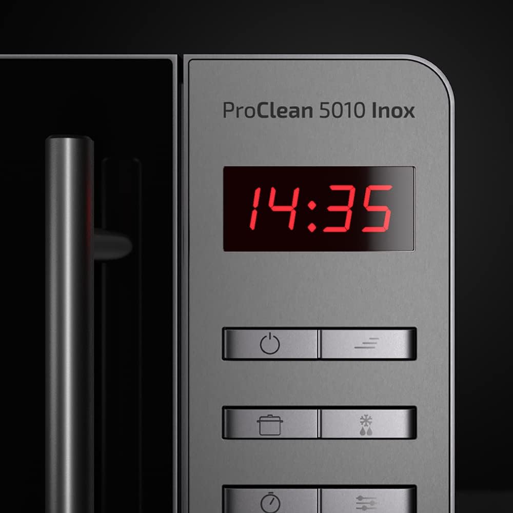 Mikrowelle Pro Clean 5010 mit Grill und Timer, 20 L Inox-spiegel