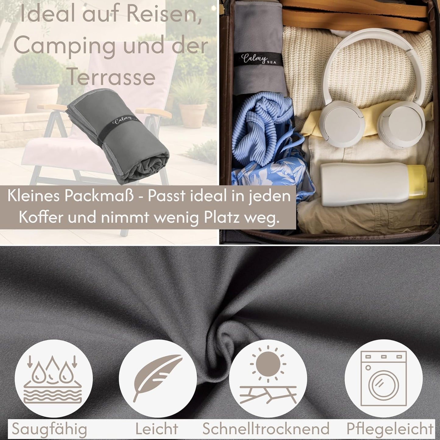 2er-Set Schonbezug für Hochlehner, Anthrazit 2 Stück