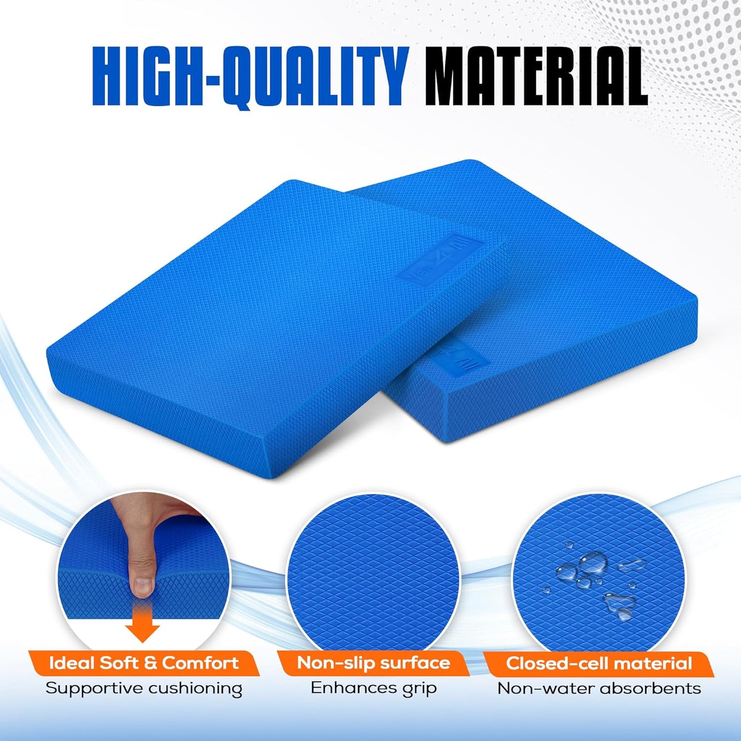XL Balance Pad für Fitness-Workout, Blau XL - 48.26 x 38.1 x 5.72 cm