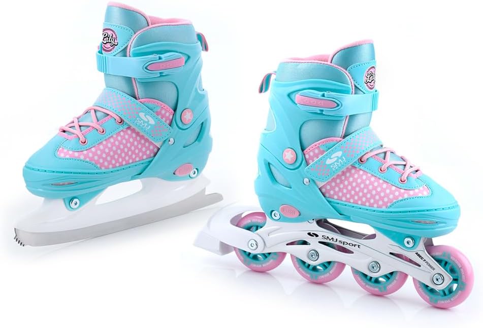 2in1 Inliner/Schlittschuhe Set, verstellbar, L (38-41)