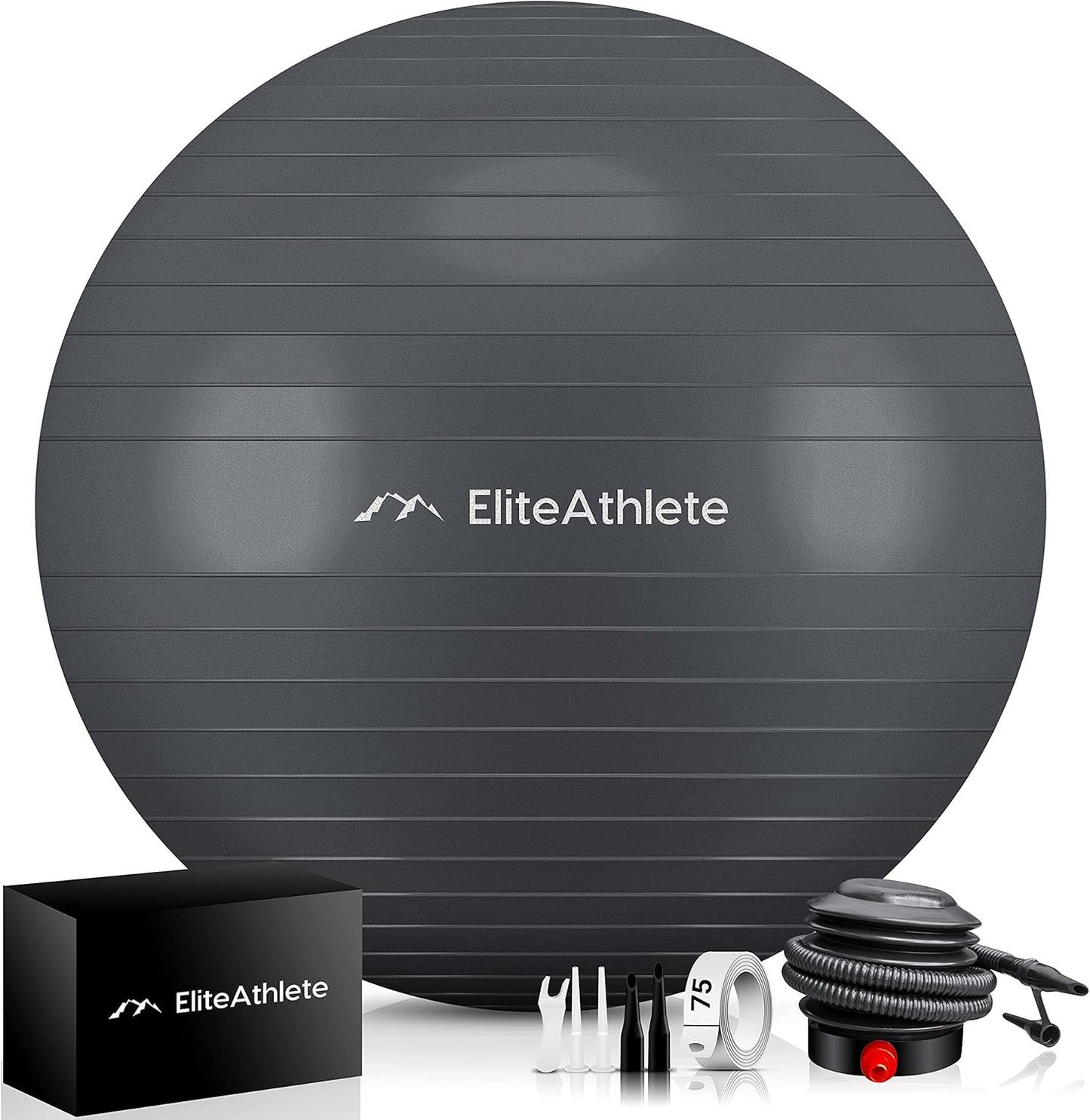 Ergonomischer Gymnastikball für Fitness und Schwangerschaft, Ultimate Grey 85cm