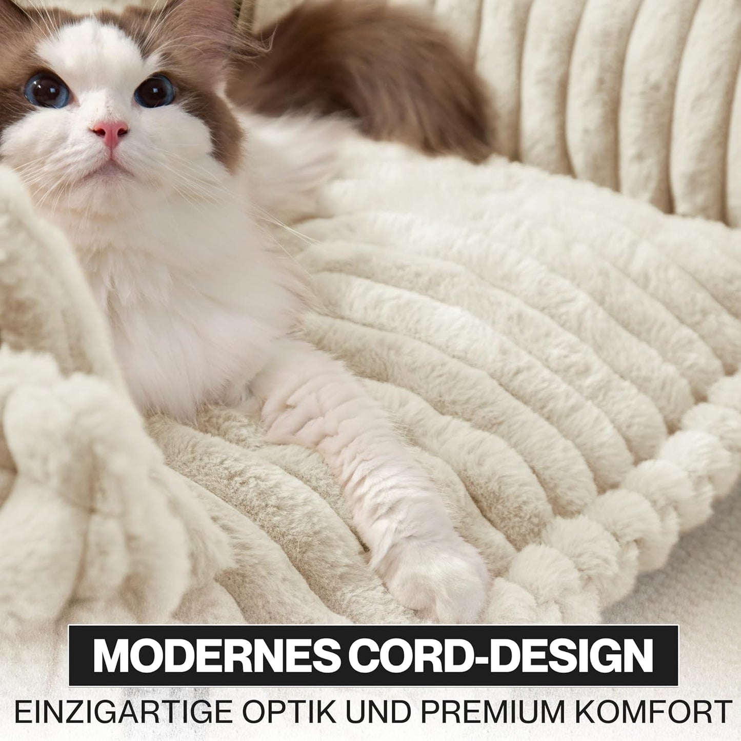 Katzen- und Hundesofa, Creme M (80cm)