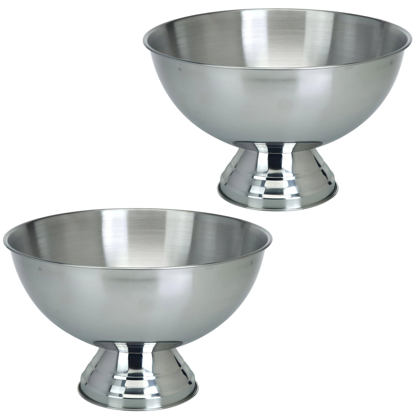 2 x Flaschenkühler, 2x Champagnerwanne Edelstahl