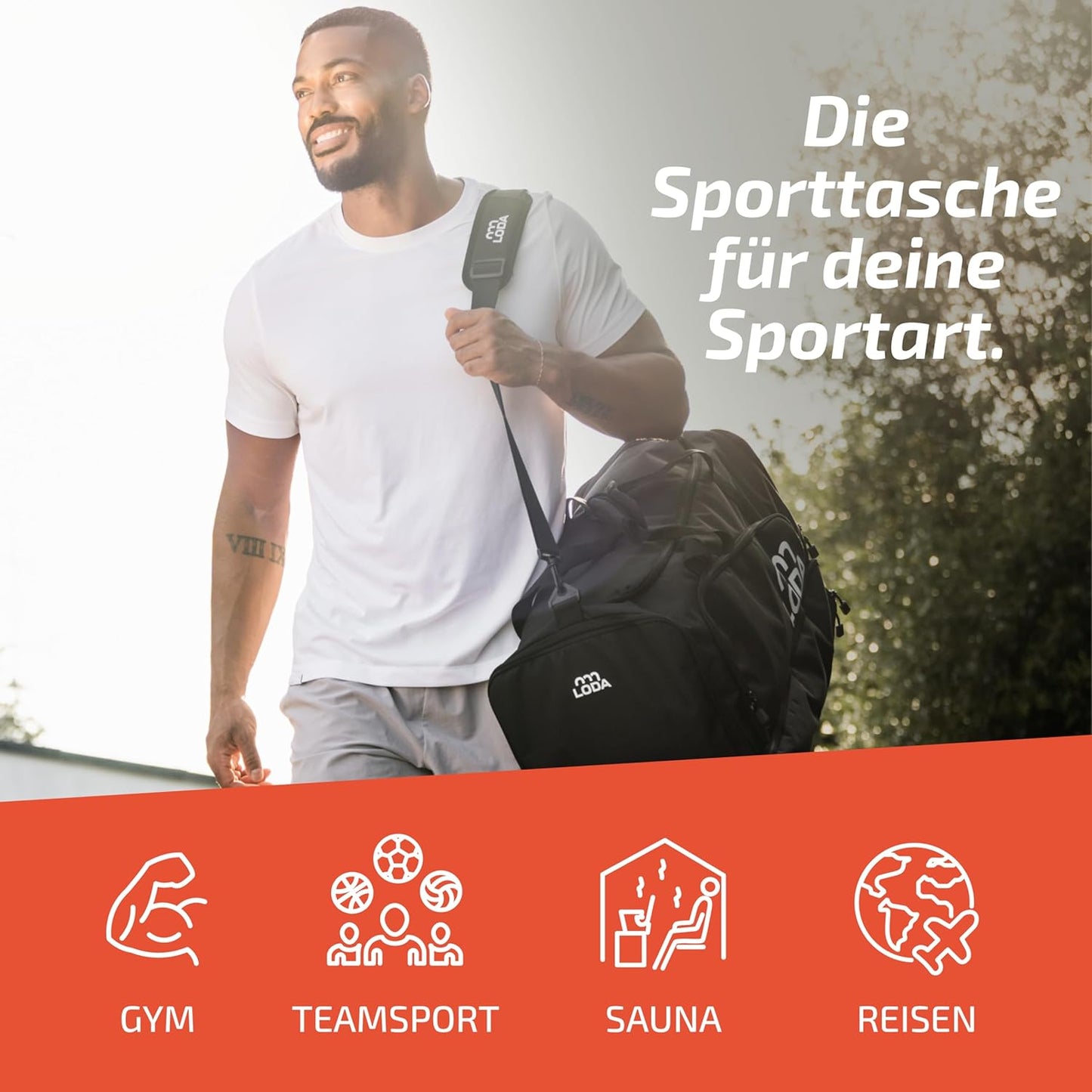 Sporttasche mit Rucksackfunktion, 68L, 68L