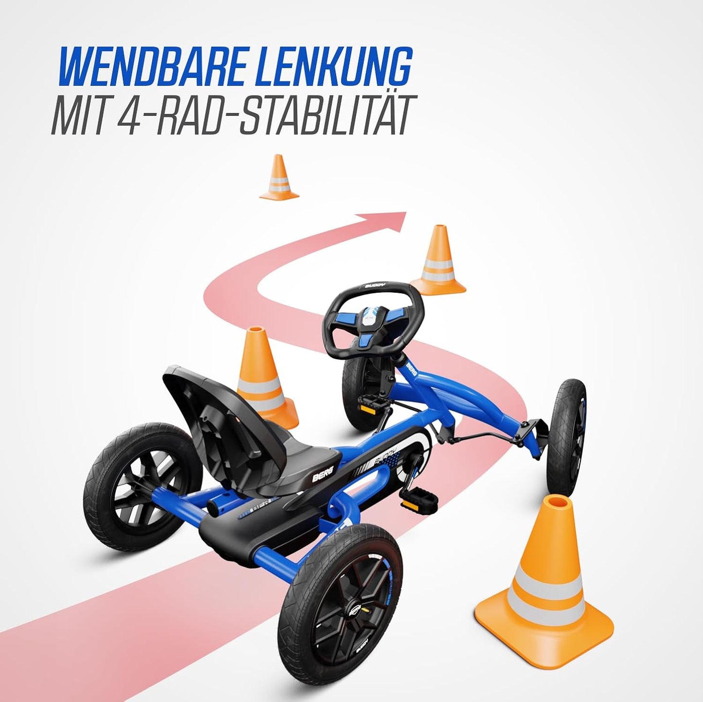 Buddy Tretfahrzeug mit Luftreifen für Kinder, Blue