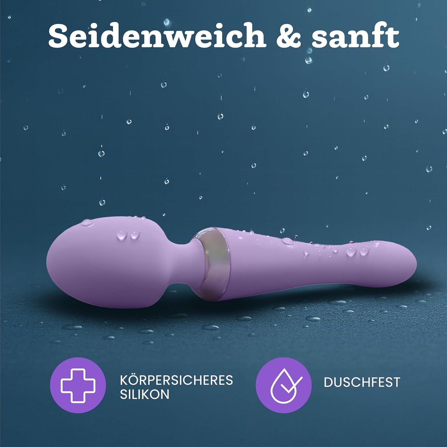 Doppelkopf Vibrator mit 10 Vibrationsmodi, Flieder