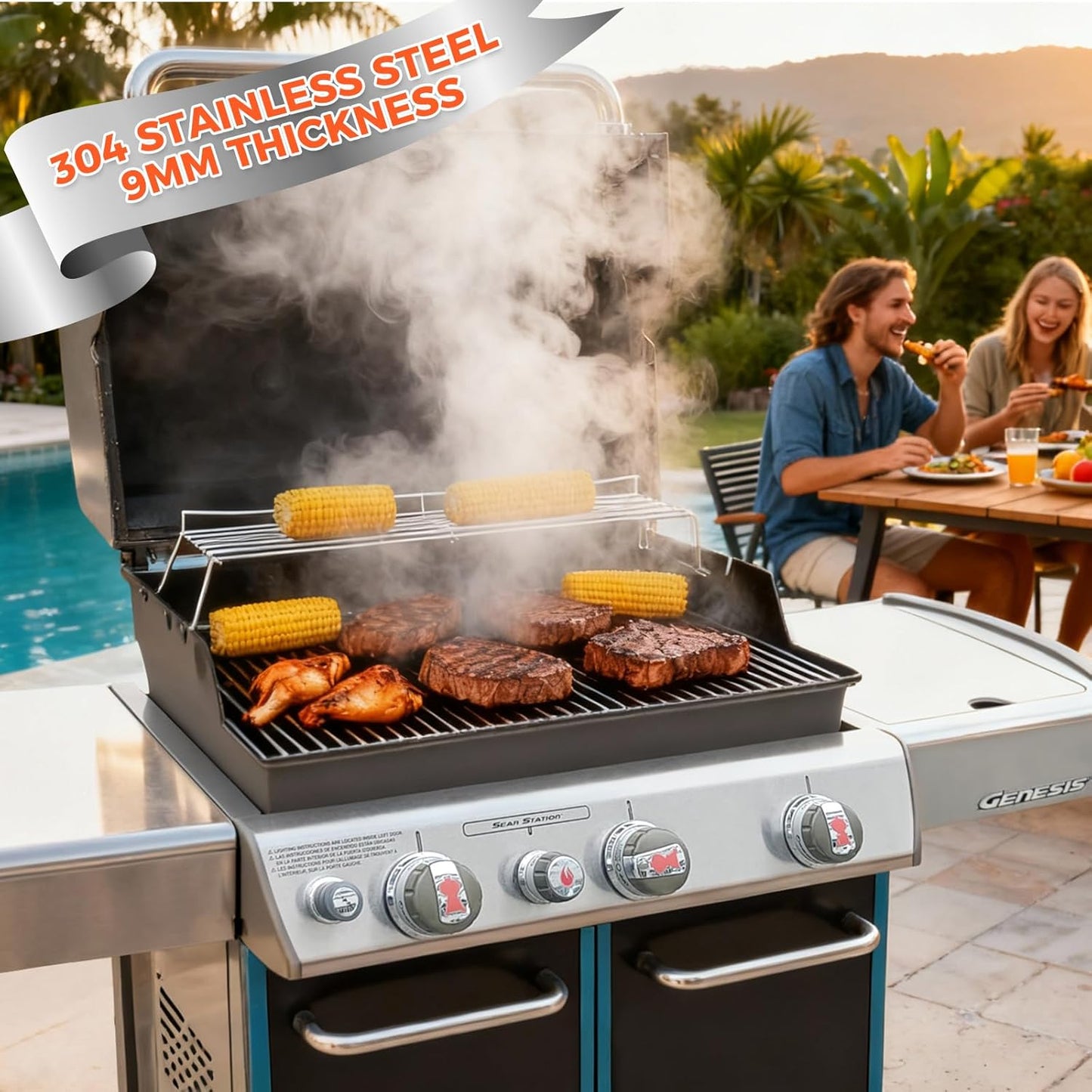 Grillrost für Weber Genesis, 19.5"×12.9“