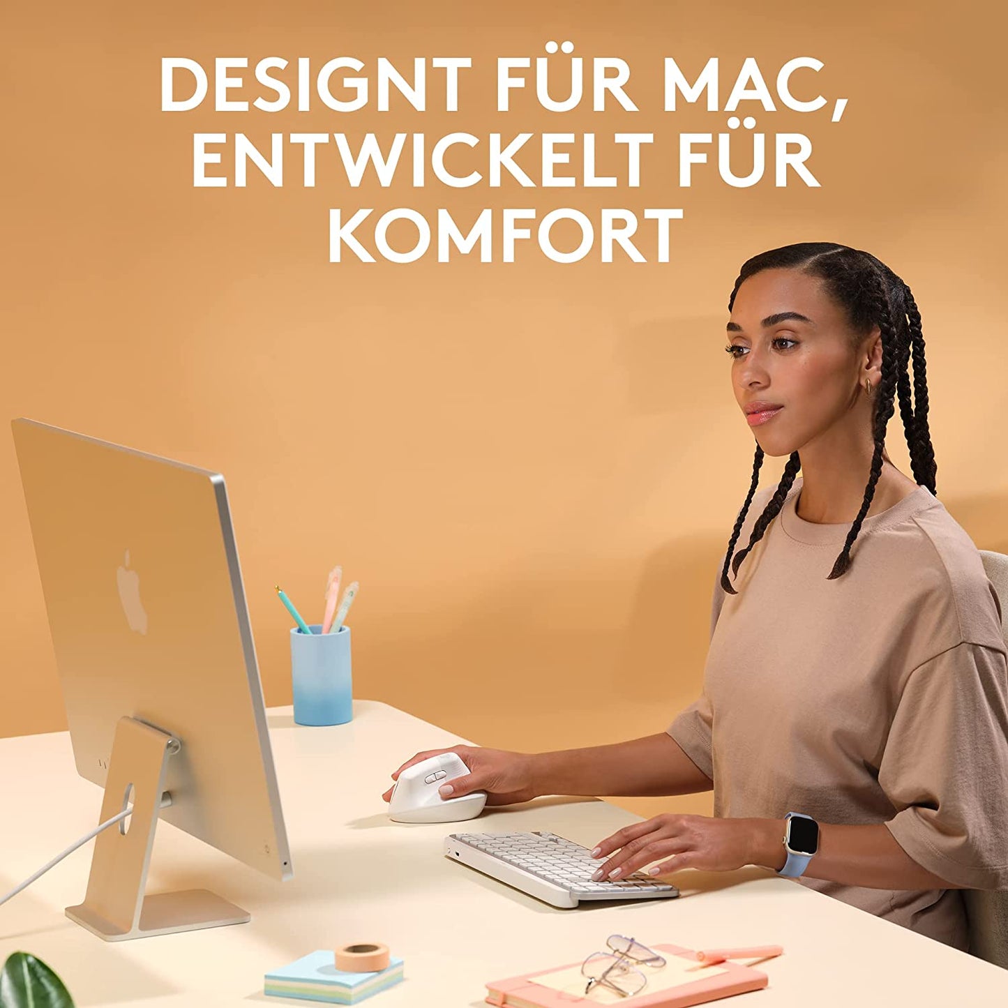 Lift für Mac, Maus, Rechtshänder Maus für Mac Weiss