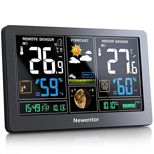 Wetterstation, Schwarz 1*Station + 1*Aussensensor