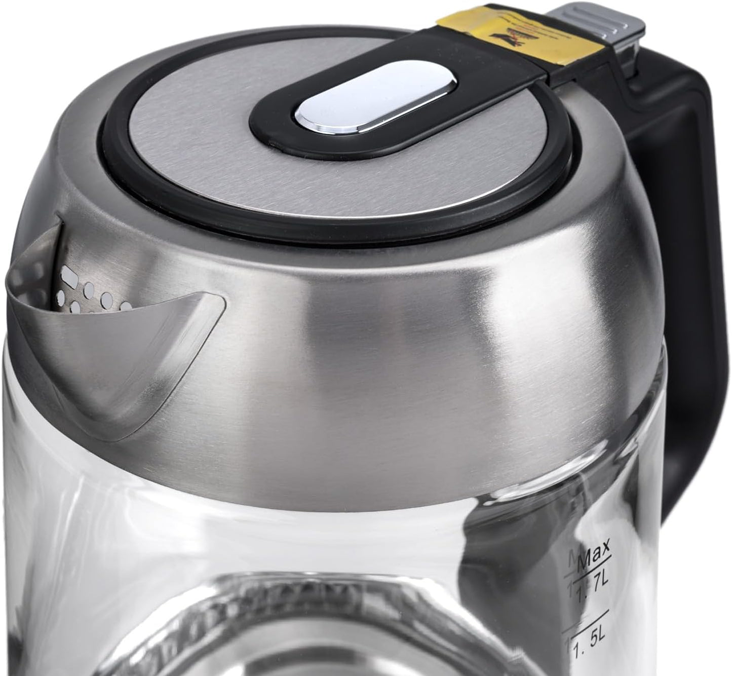 Wasserkocher mit LED-Beleuchtung, Schwarz + Silber Sn0617l-12