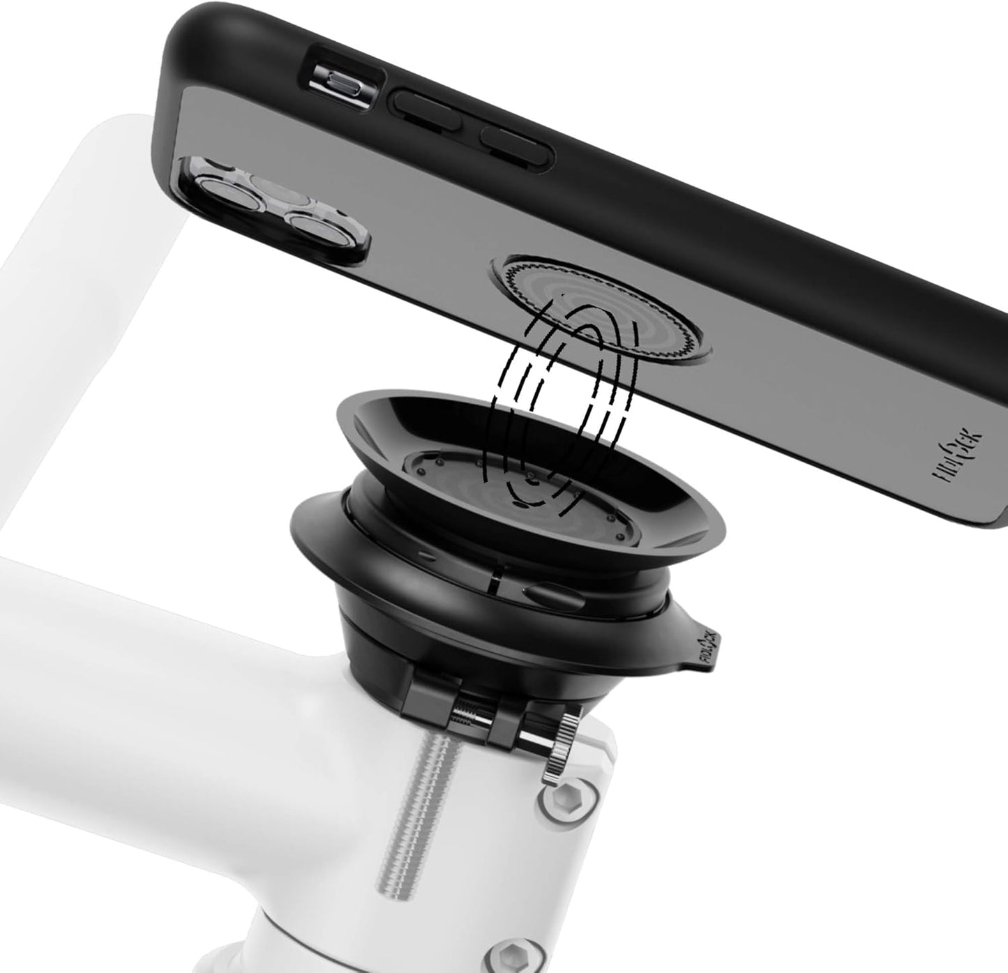 Magnetische Handyhalterung mit Hülle für Fahrrad, Handyhülle iPhone 12 Pro Max Vorbaukappenhalterung mit Handyhülle