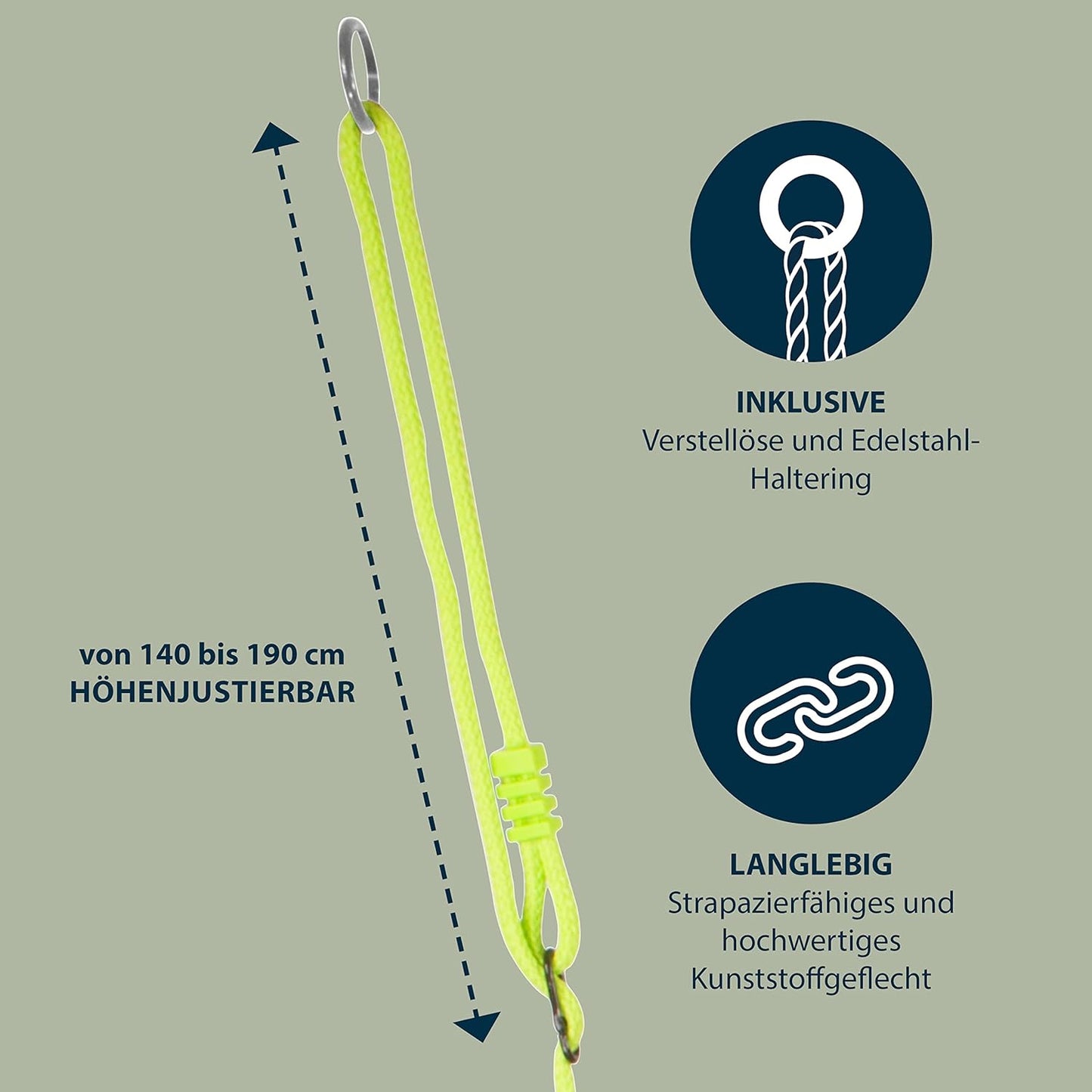 Nestschaukel 110, Grün, Gelb, Single