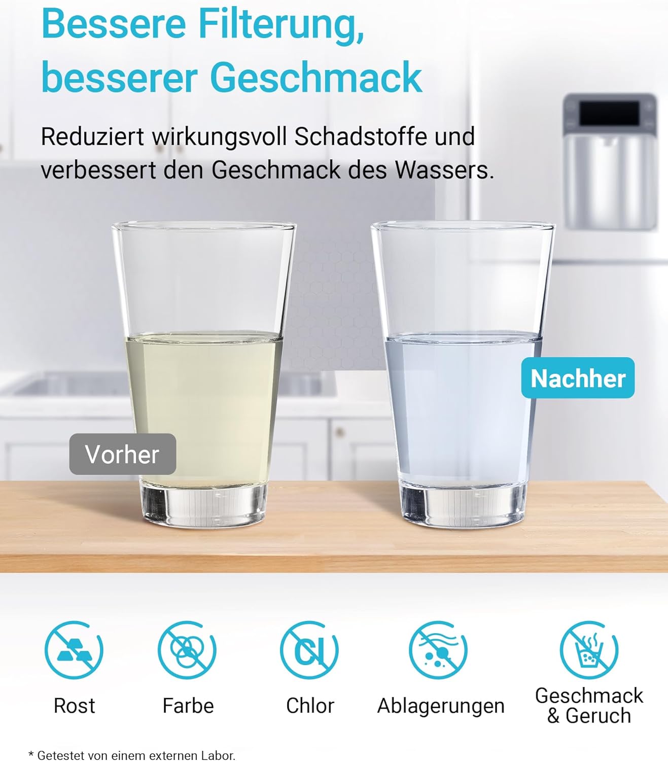 Kühlschrank-Wasserfilter-Set (2 Stück), 2 Count (Pack of 1)