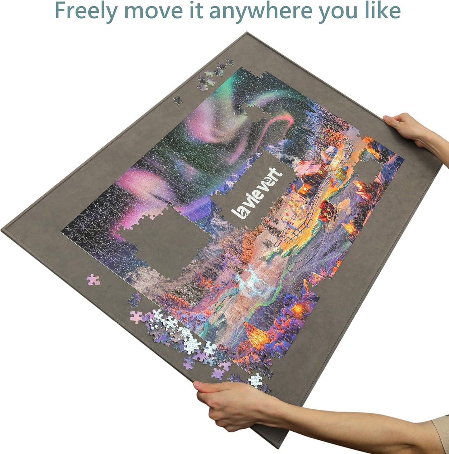 Puzzlebrett für bis zu 1500 Teile, Grau