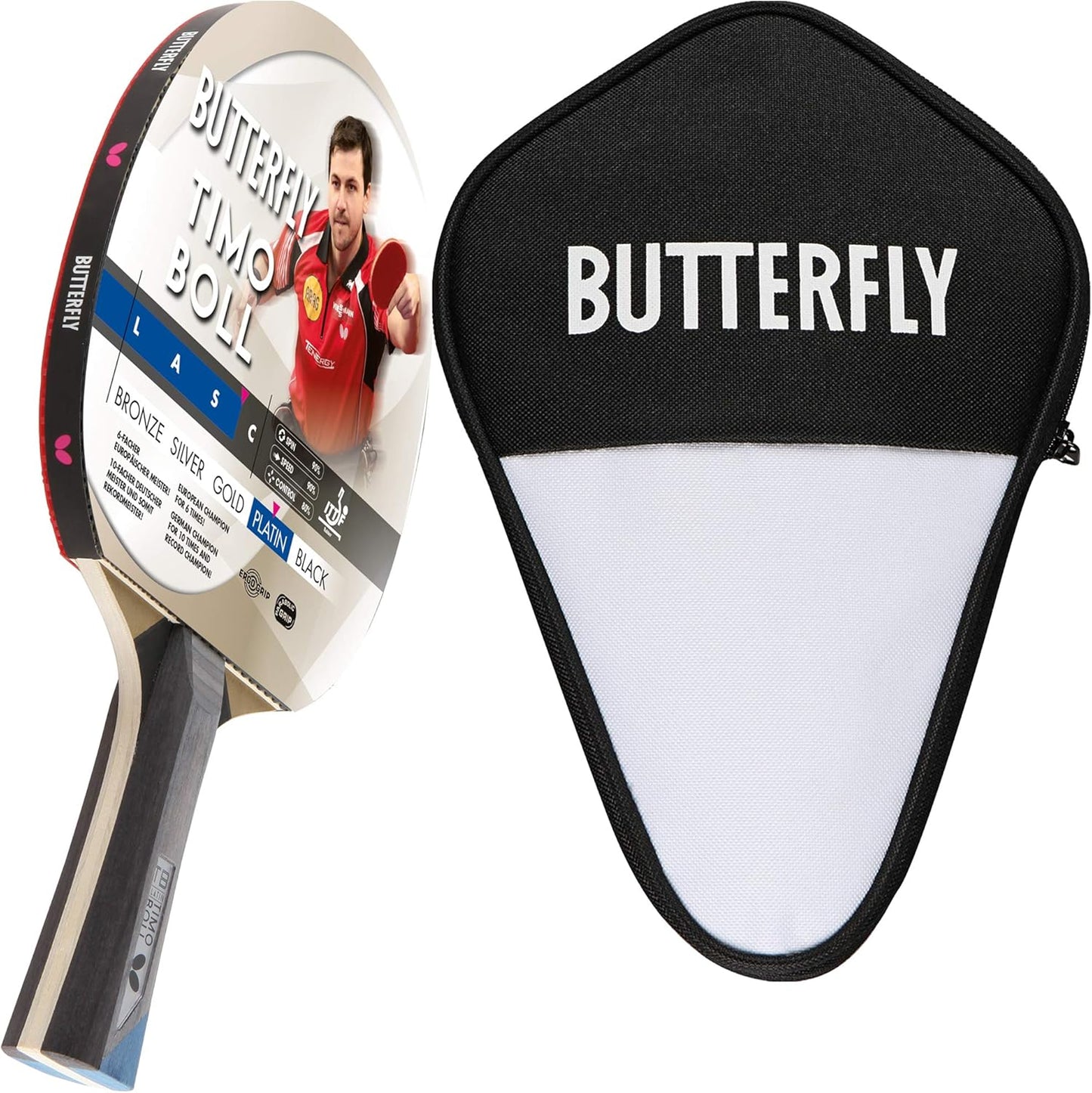 Tischtennisschläger für Profis mit Case CC1, Bundle mit Case CC1