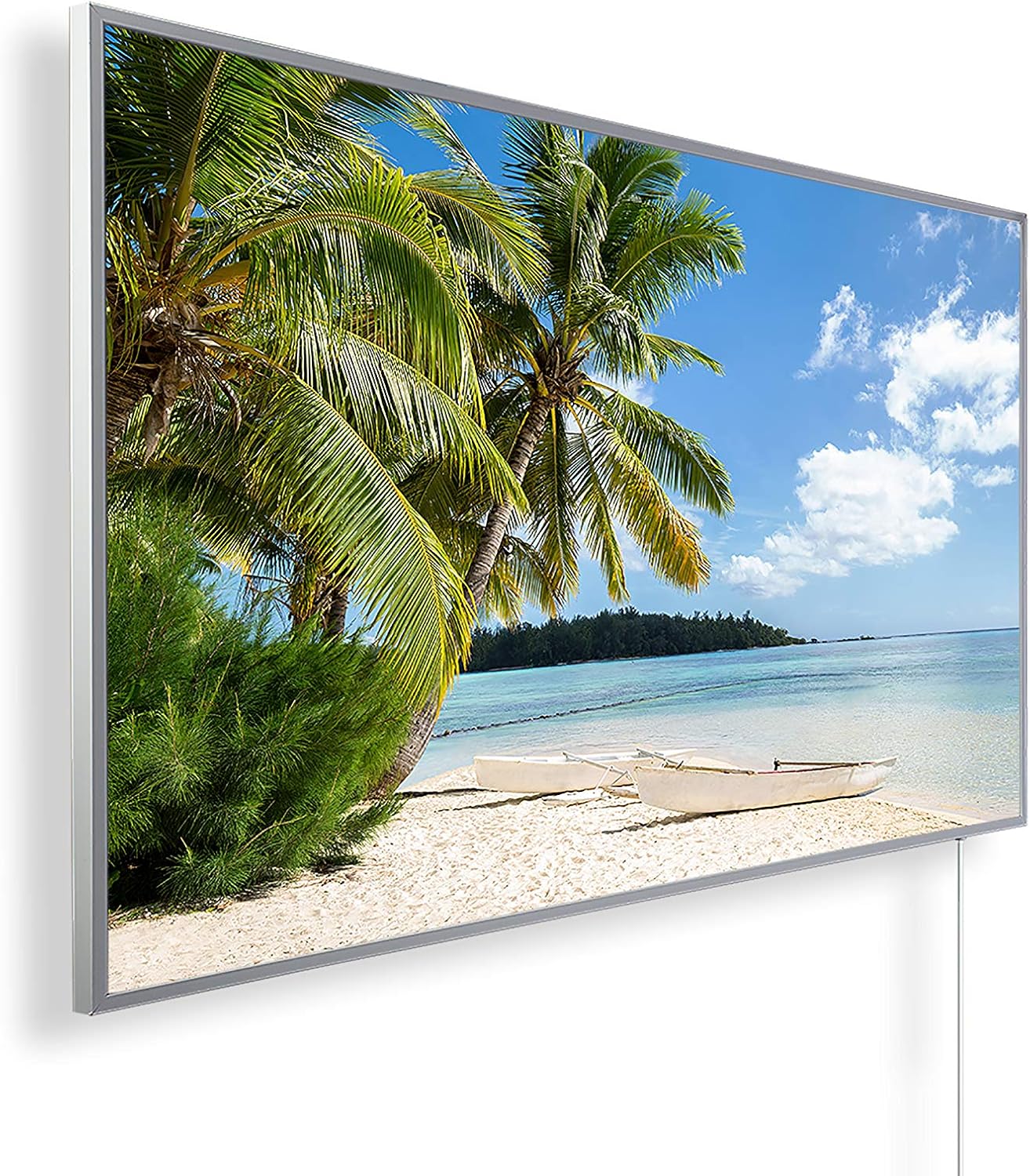 Infrarotheizung mit Insel Palmenmotiv, 450 W A040. Insel Palme
