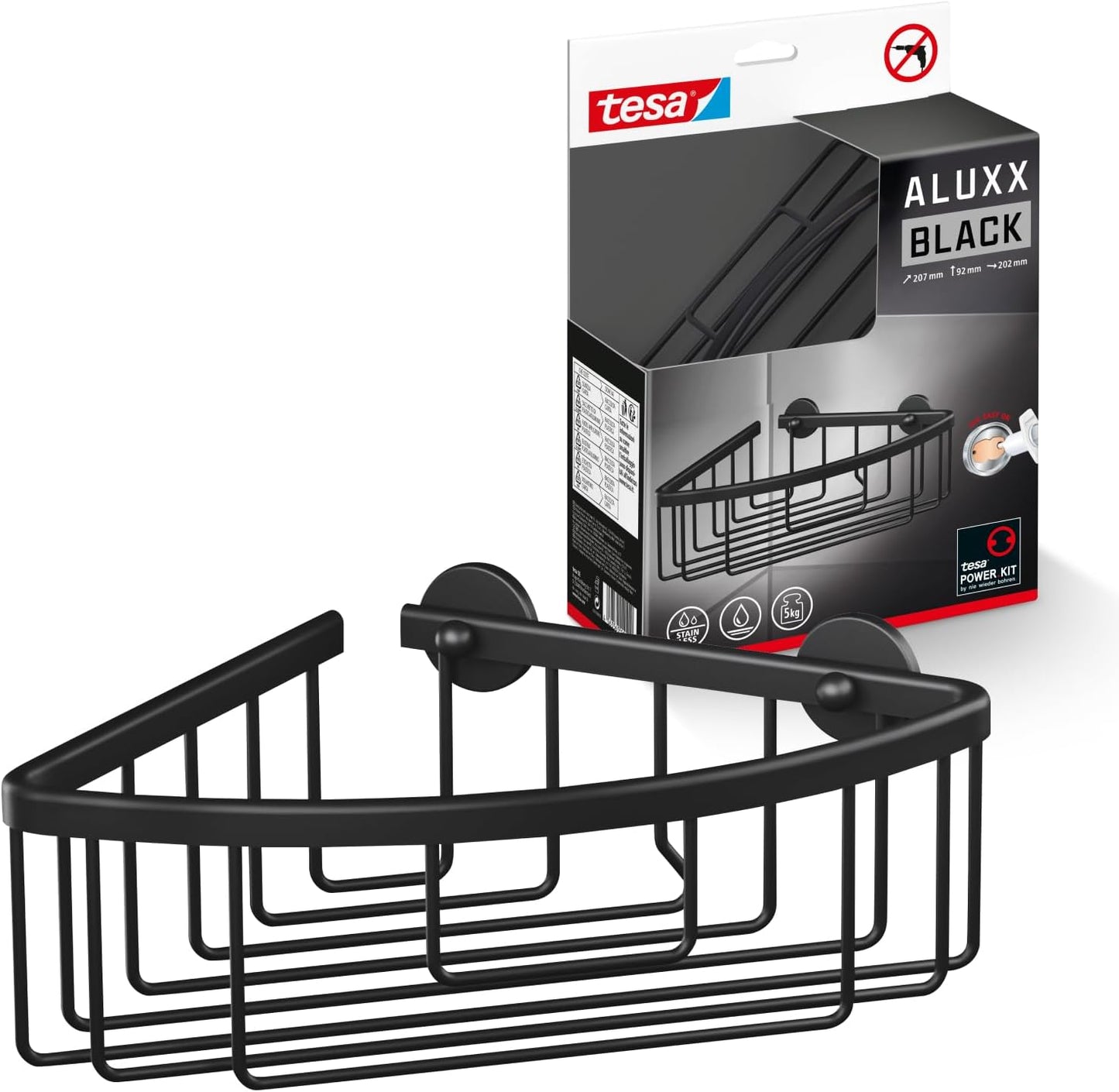 Eck-Duschablage ohne Bohren, Eck-Duschablage