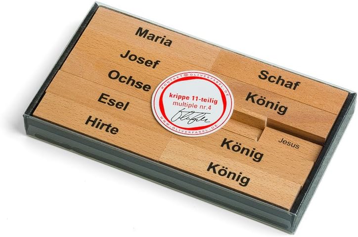 Puristische Design-Krippe im Bauhausstil, Deutsch