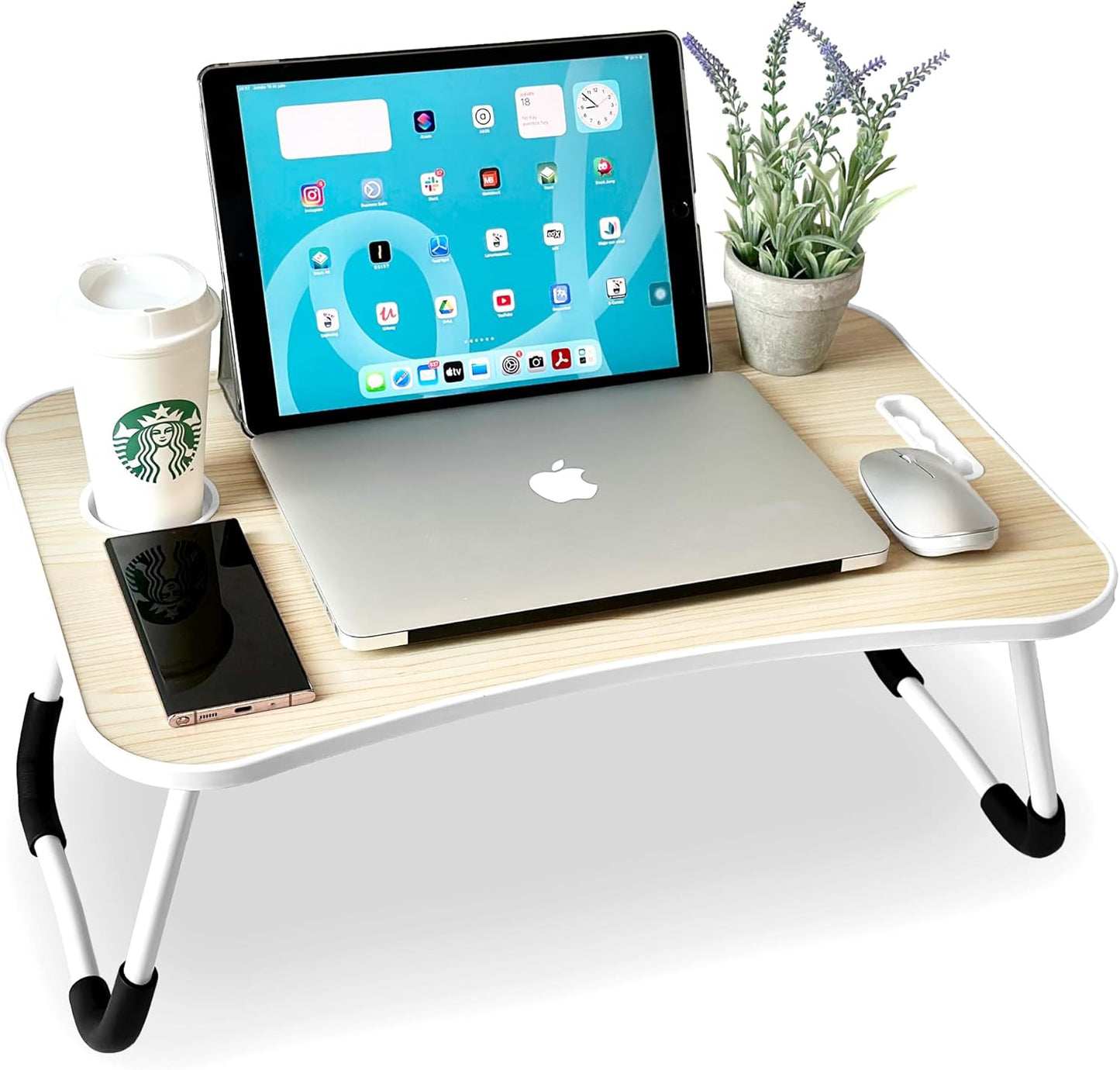 Klappbarer Laptoptisch, Ohne schublade|Holz Ohne Schublade