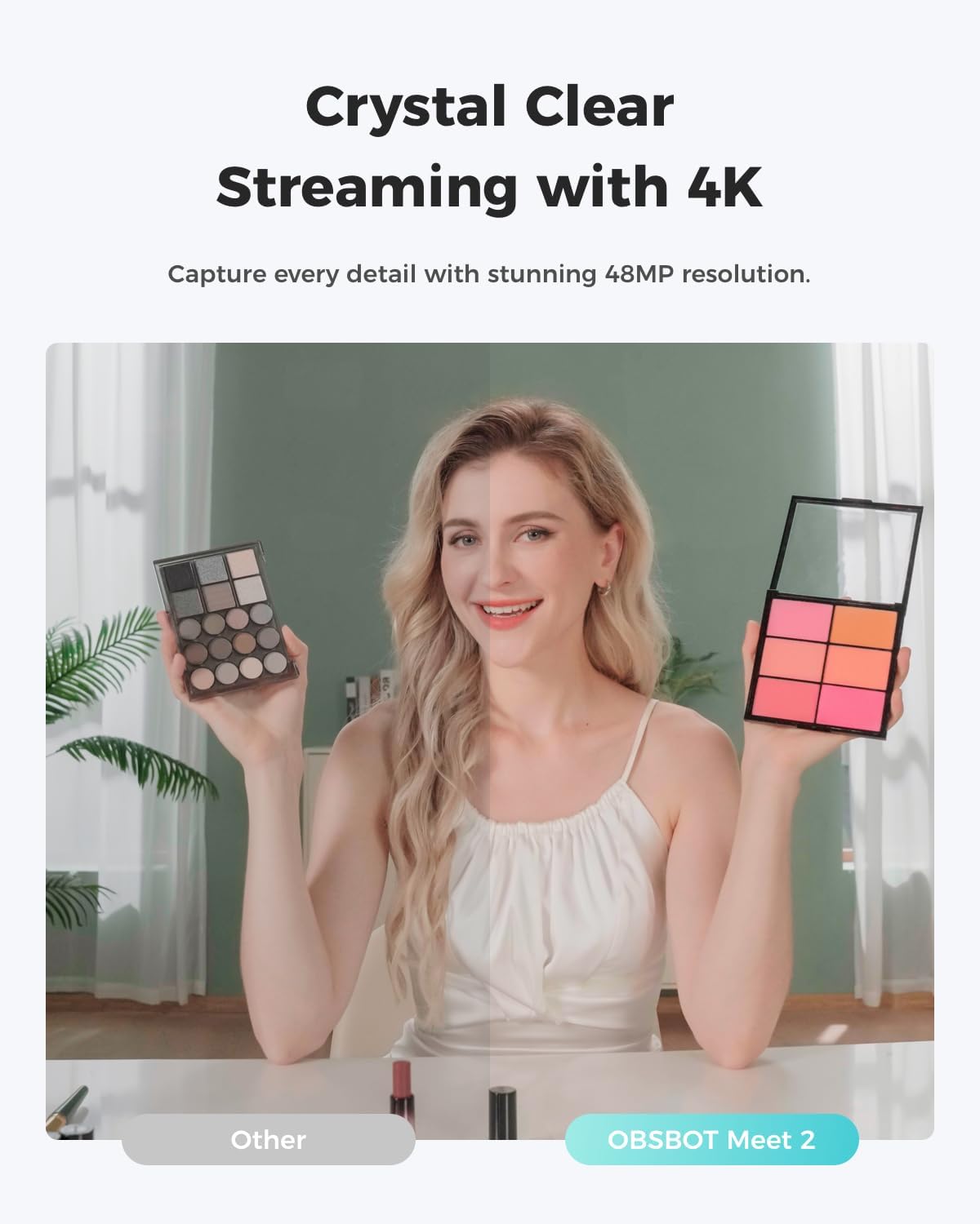 Meet 2 4K Webcam mit KI Framing & Autofokus, Aurora Green