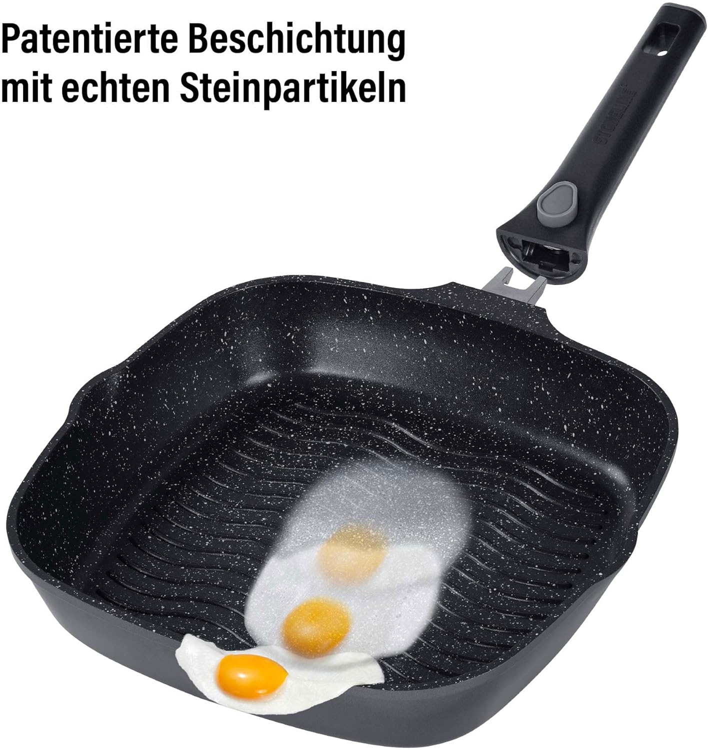 Grillpfanne mit abnehmbarem Griff
