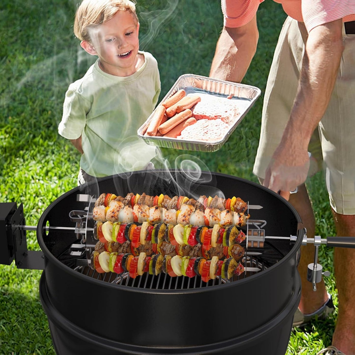Universal Grillspiess-Set mit 6 Rotisserie-Nadeln