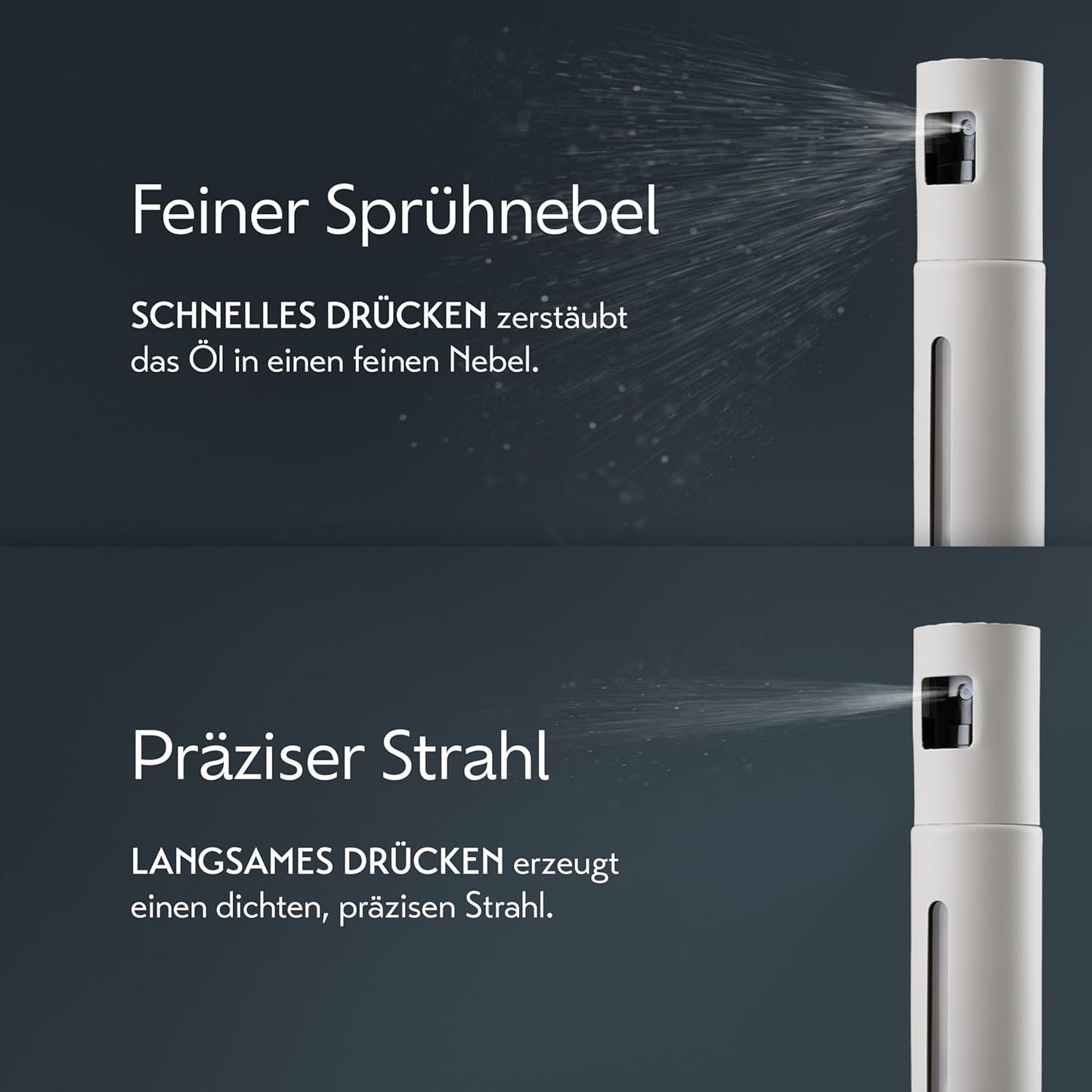 Ölsprüher mit Pinsel und Trichter, Kreide