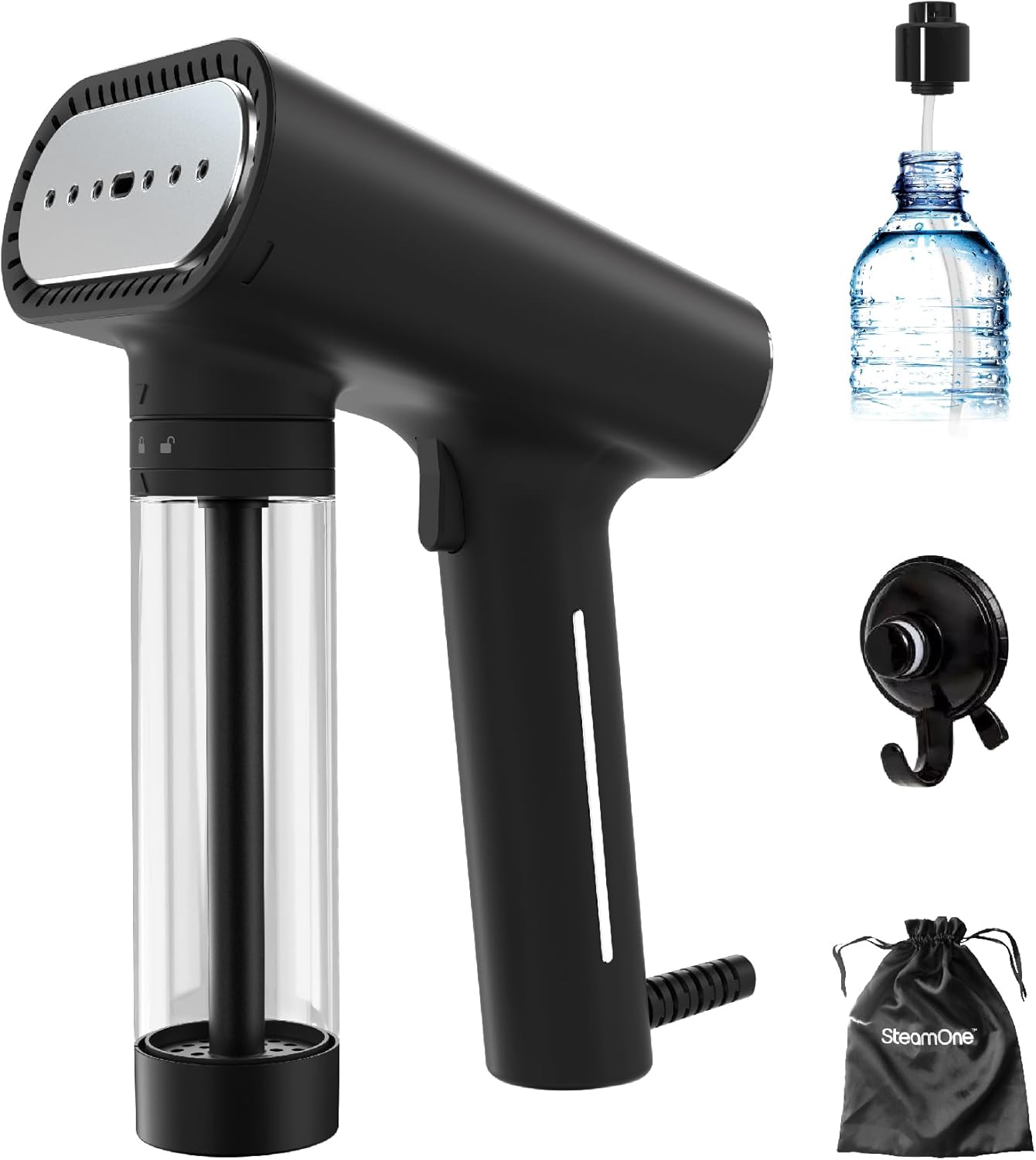 Dampfglätter mit Abschaltautomatik, Liter 150ml / Schwarz