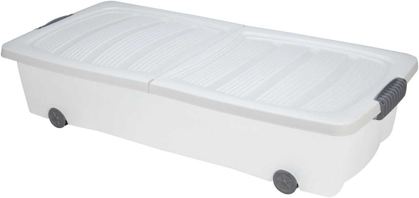 Unterbettkommode mit Rollen, 80 x 40 x 17 cm (40 Liter)