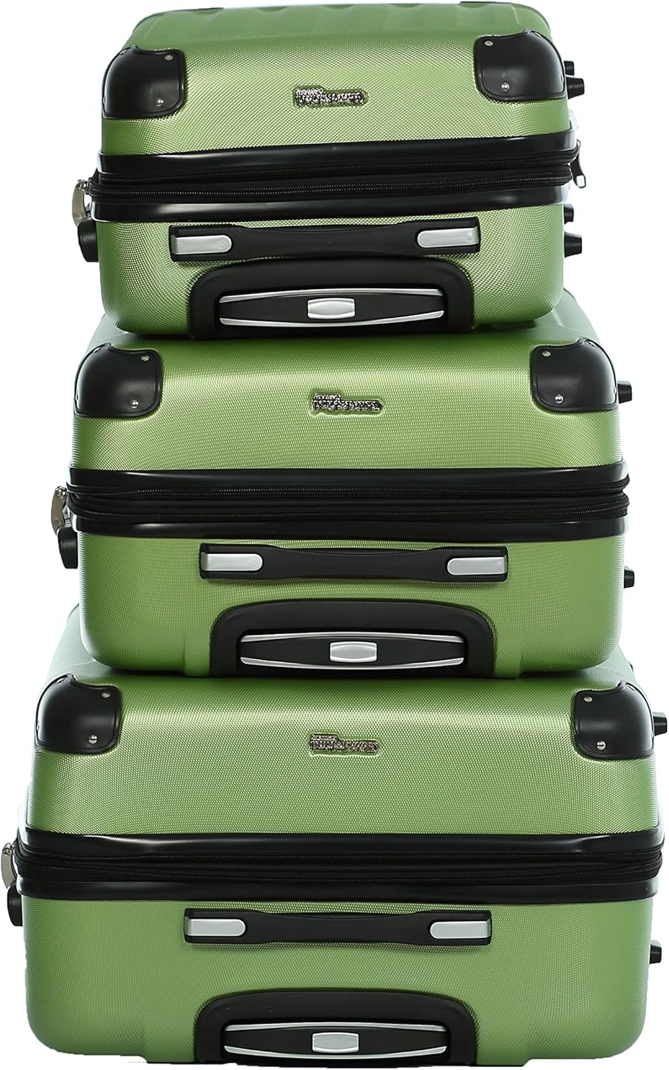 3-teiliges Luxus Koffer-Set, 3.tlg Set Grün