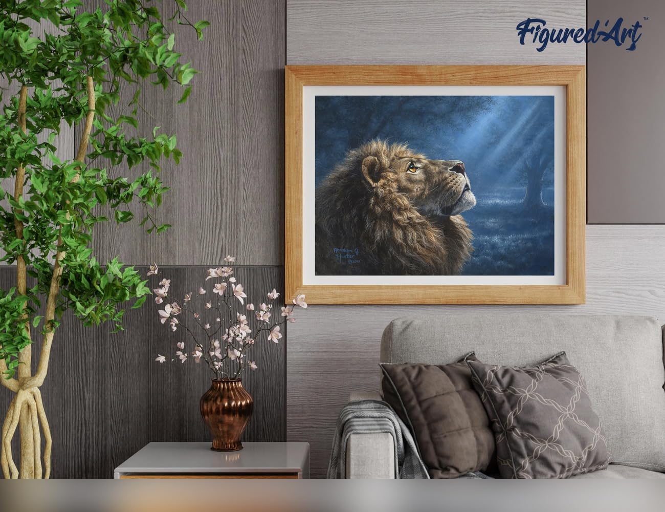 Malen Nach Zahlen Set Mondlicht Löwe, Mondlicht Löwe 40x50cm Mit Keilrahmen (nicht gespannt)