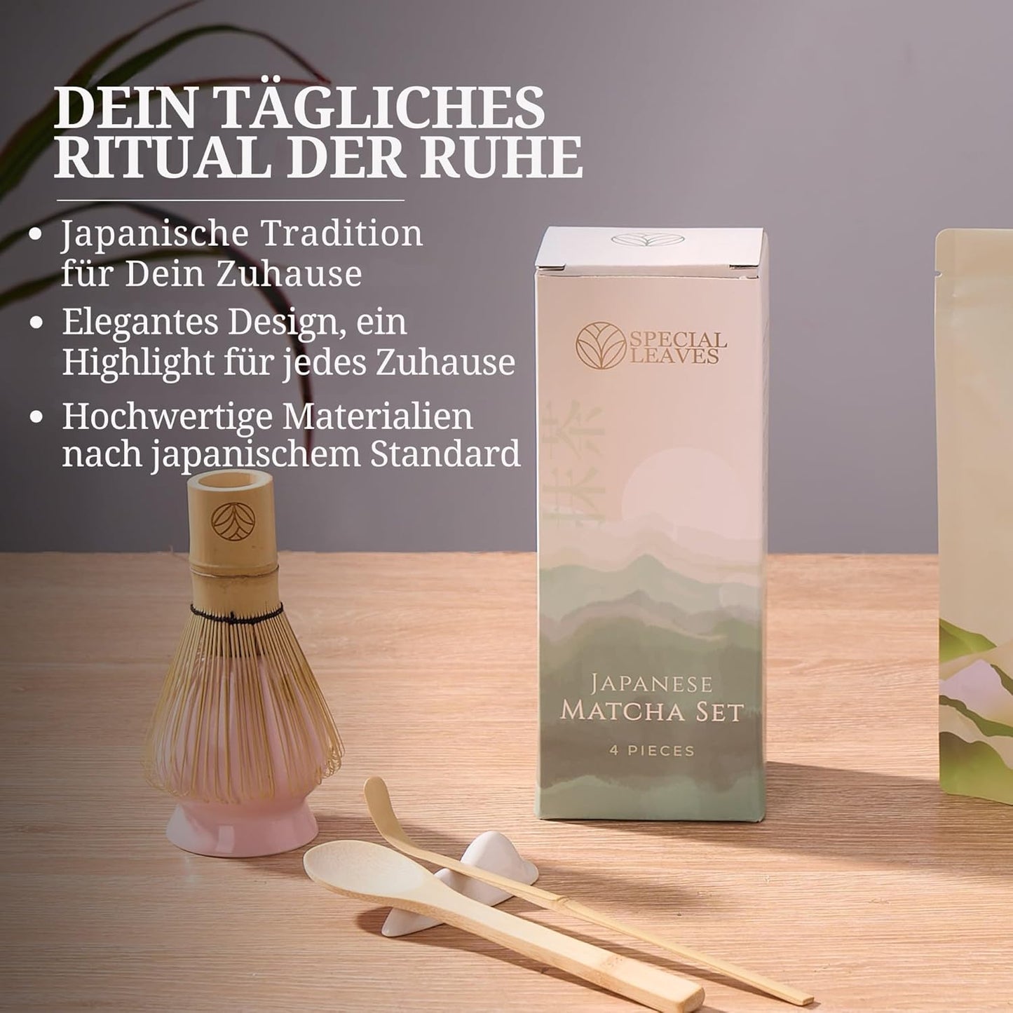Matcha Tee Set, 4 teilig Rosa