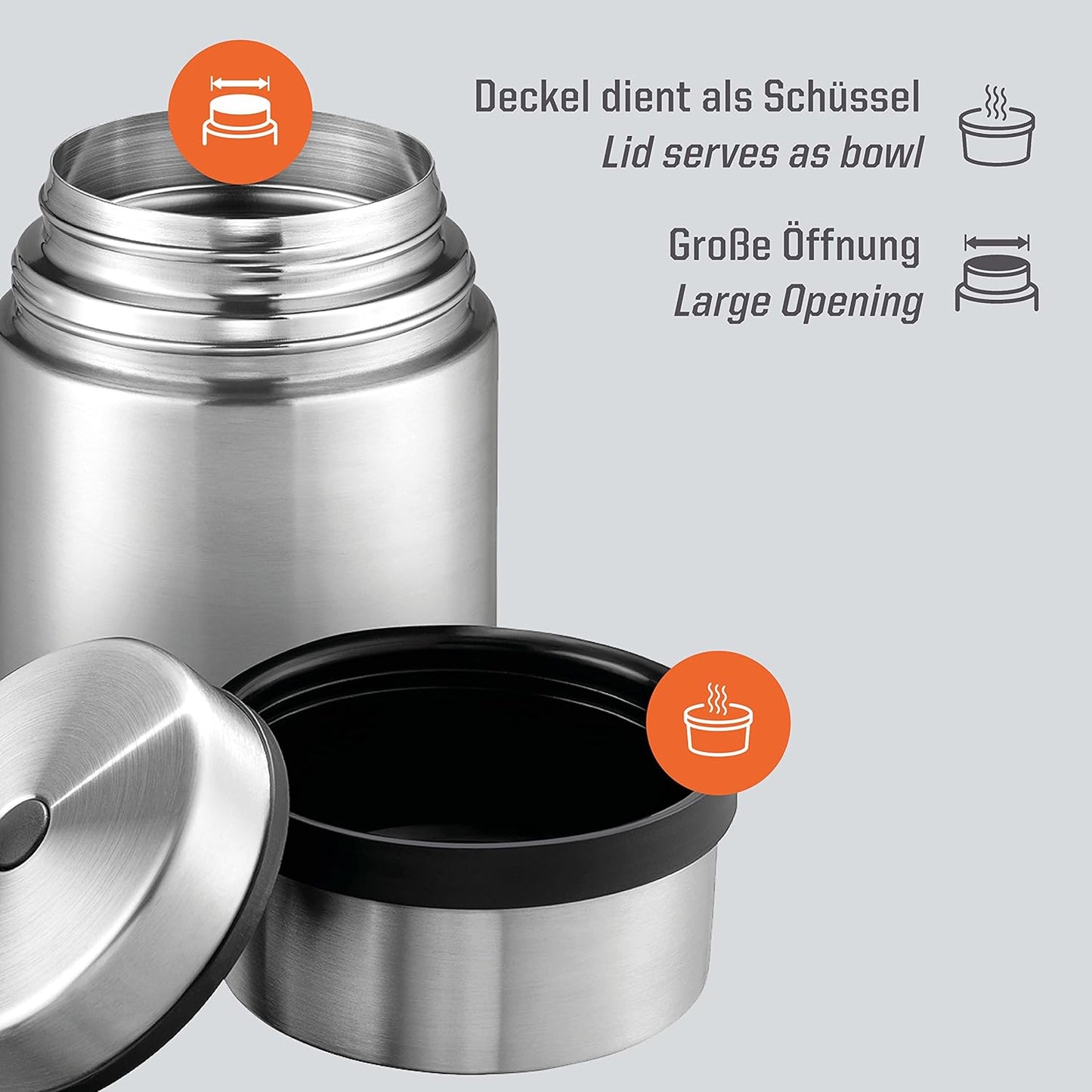 Thermobehälter Sculptor, Edelstahl 500 ml Ohne Manschette